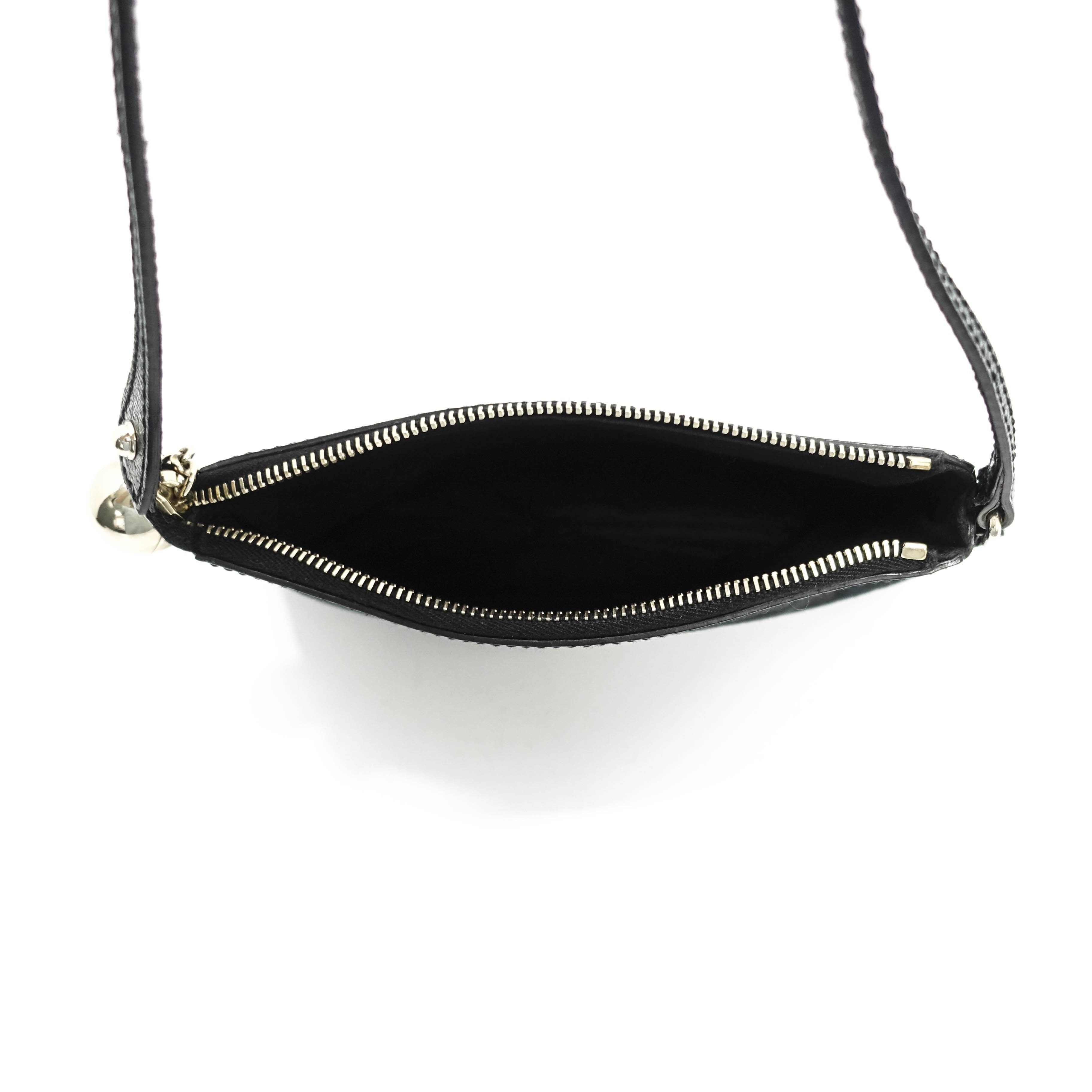 Gucci Black GG Canvas Charm Pochette