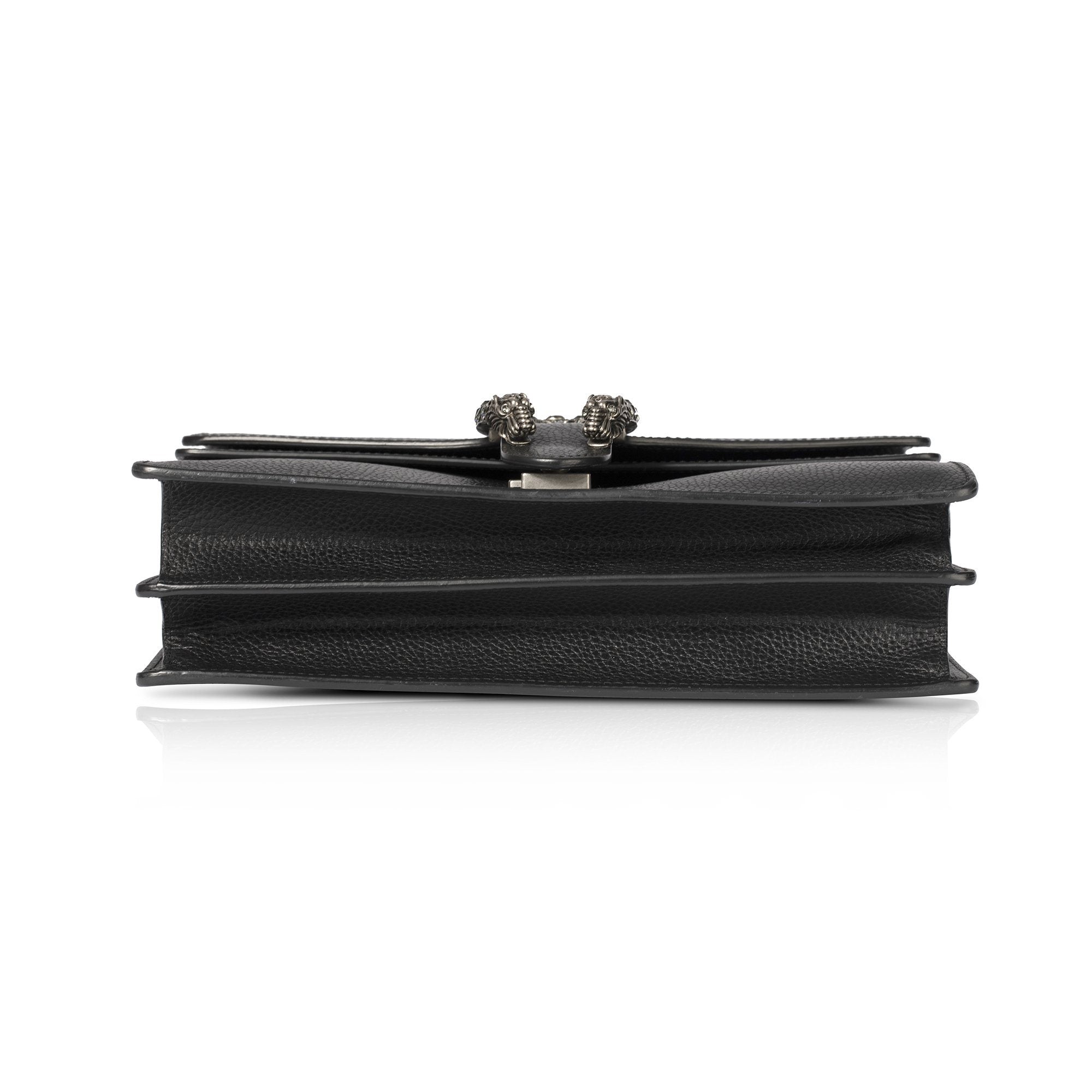 Gucci Black Leather Dionysus Medium Shoulder Bag