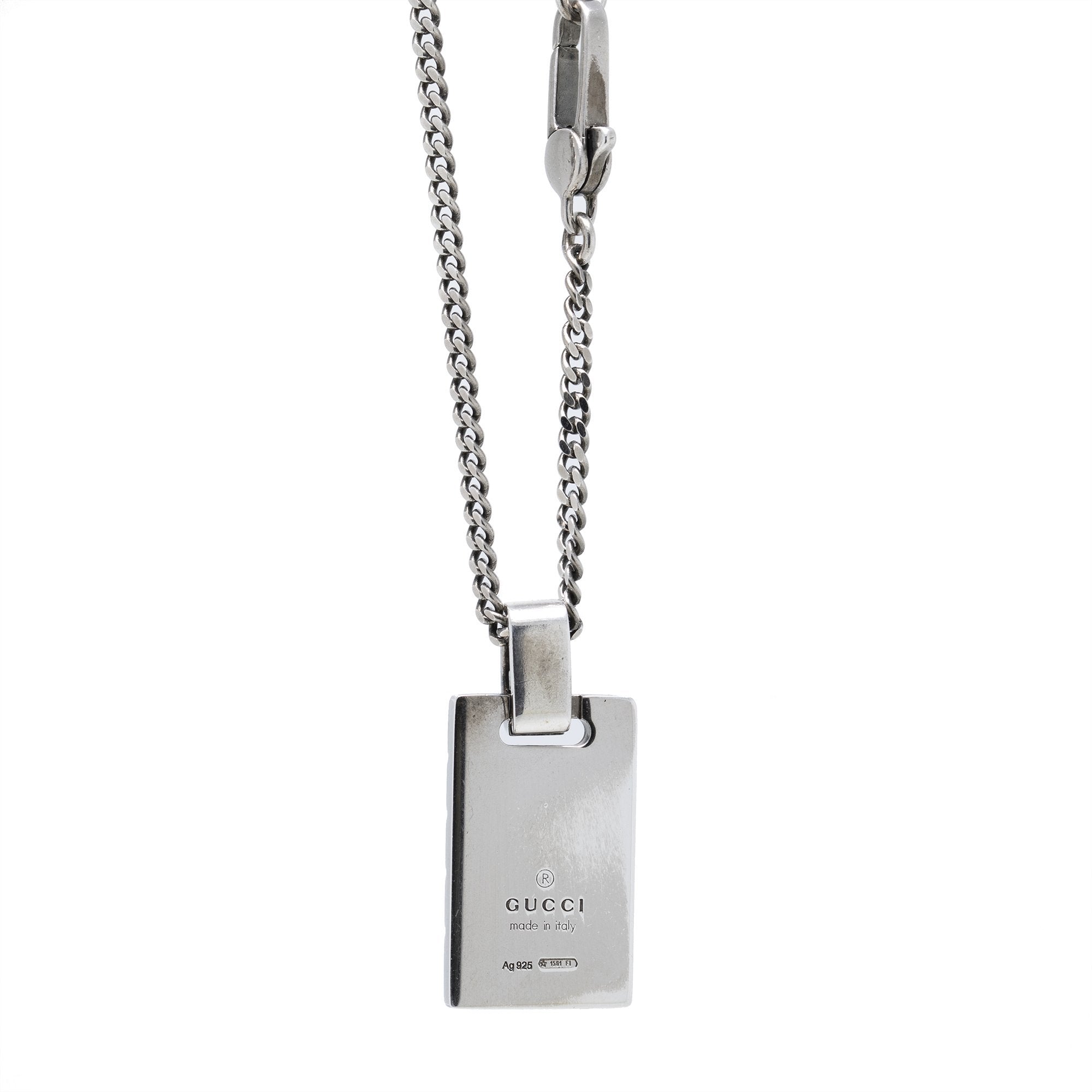 Gucci Diamantissima Tag Pendant Necklace