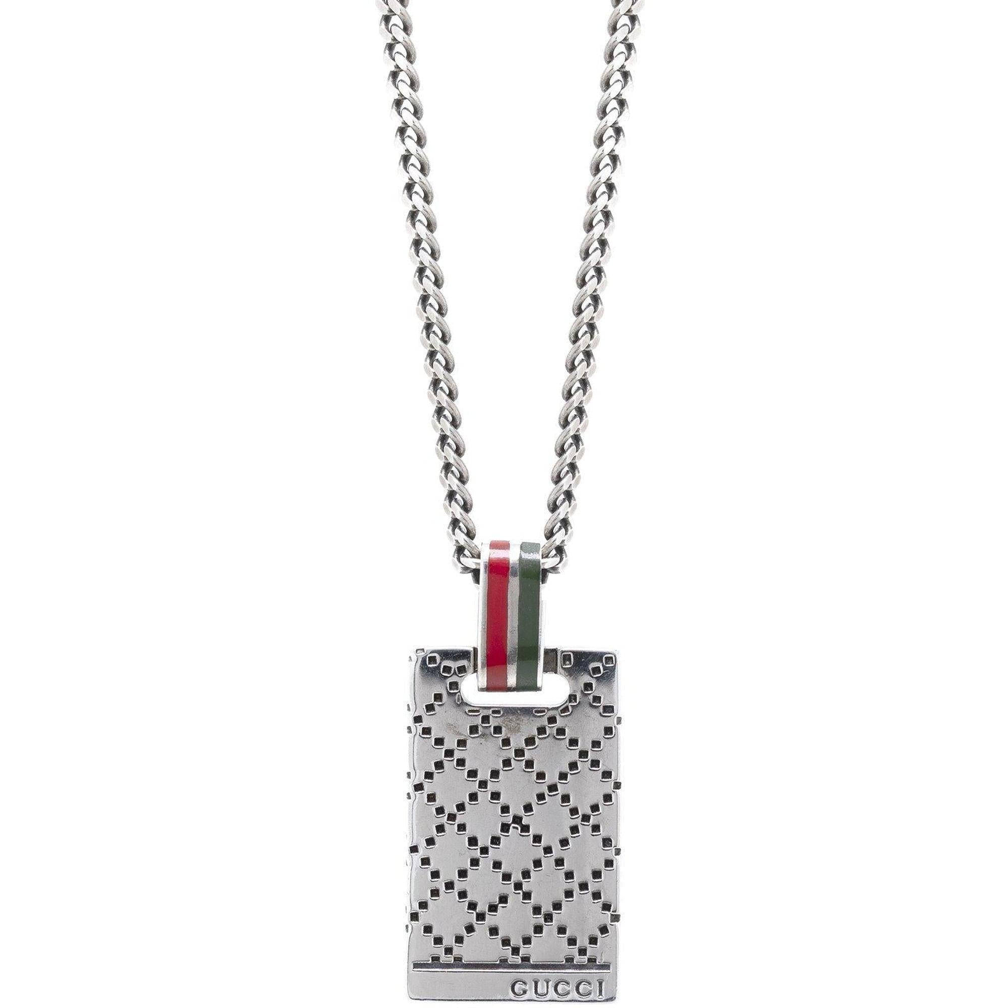 Gucci Diamantissima Tag Pendant Necklace