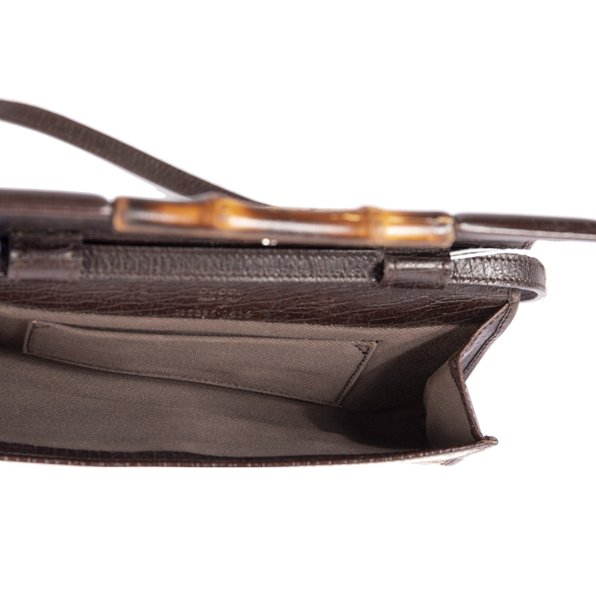 Gucci GG Canvas Bamboo Bar Clutch