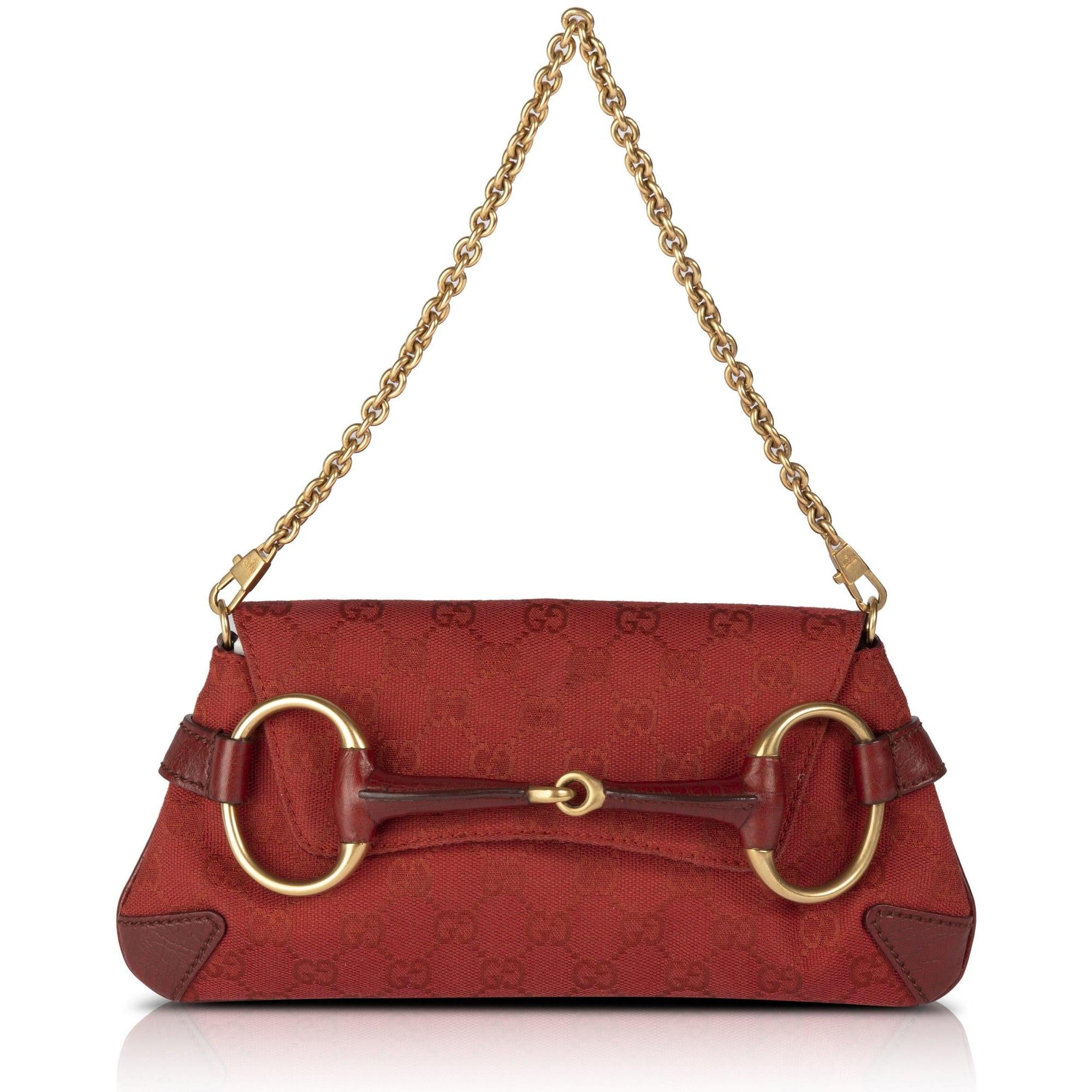 Gucci GG Canvas Horsebit Clutch