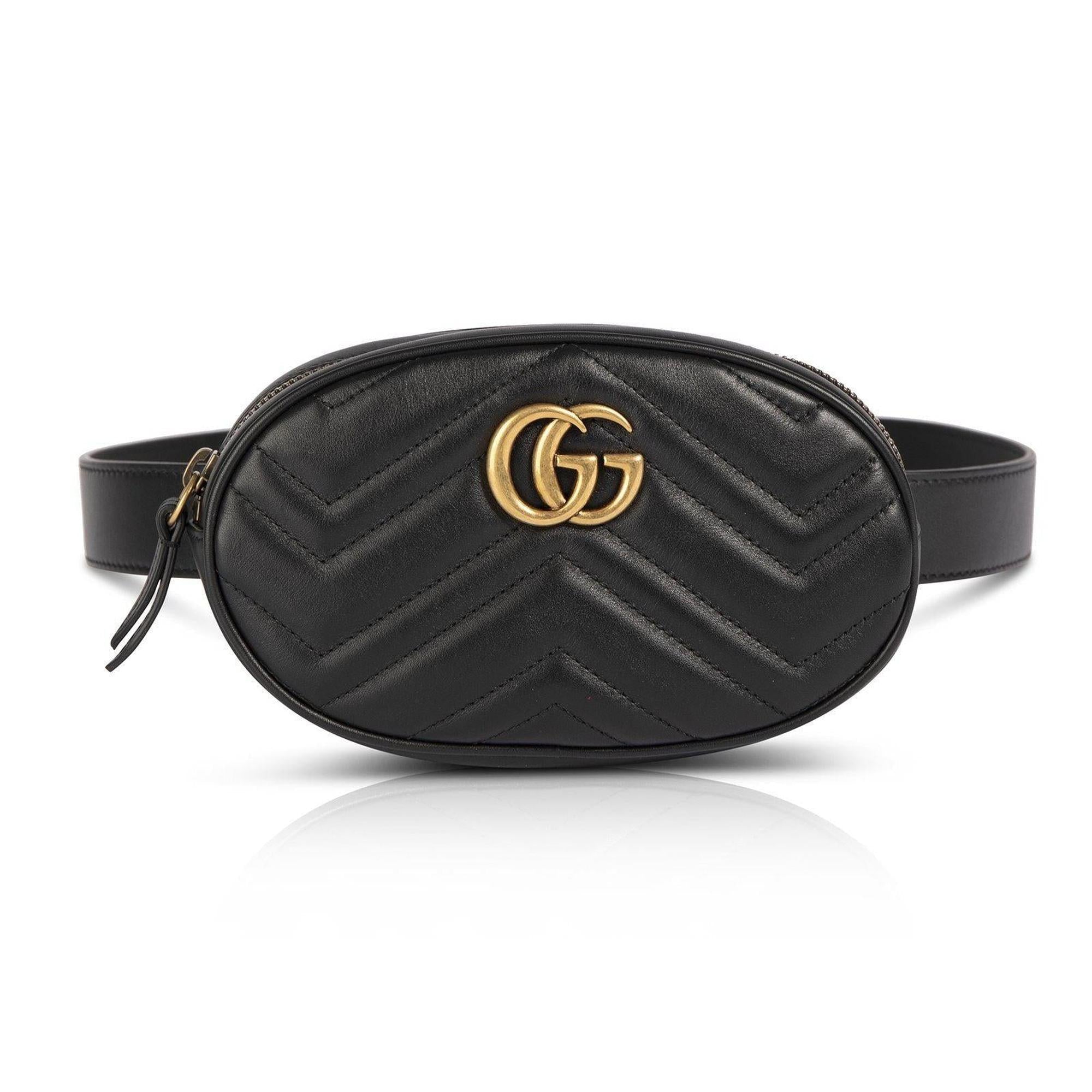 Gucci GG Marmont Matelasse Leather Belt Bag