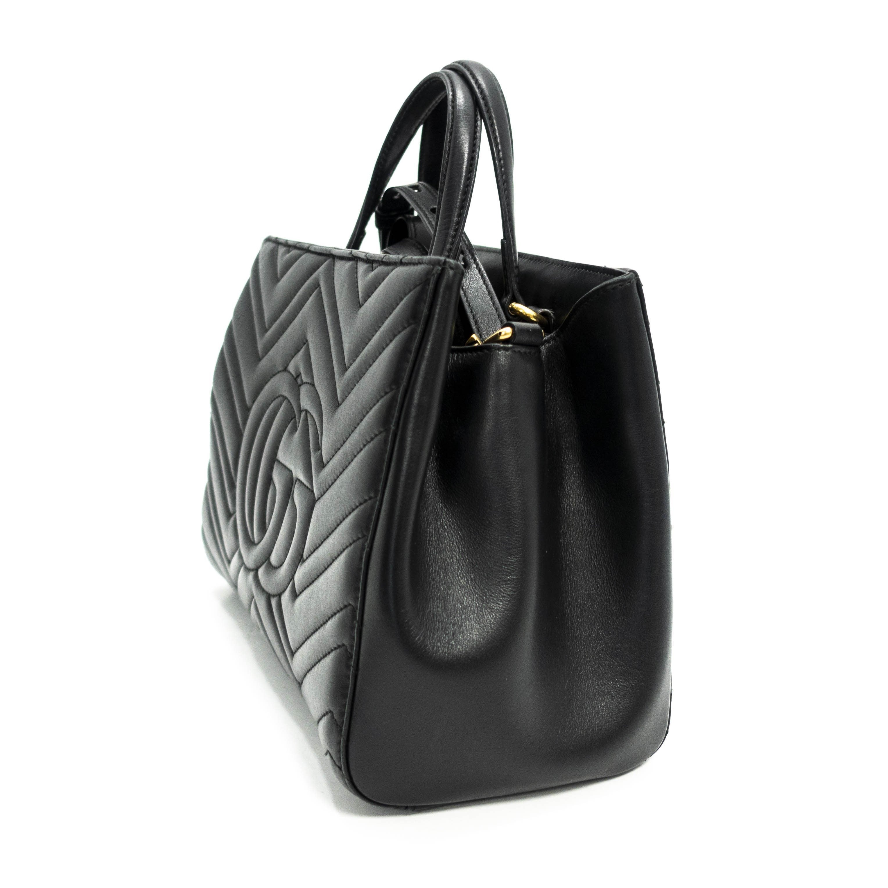 Gucci GG Marmont Small Matelasse Top Handle Bag