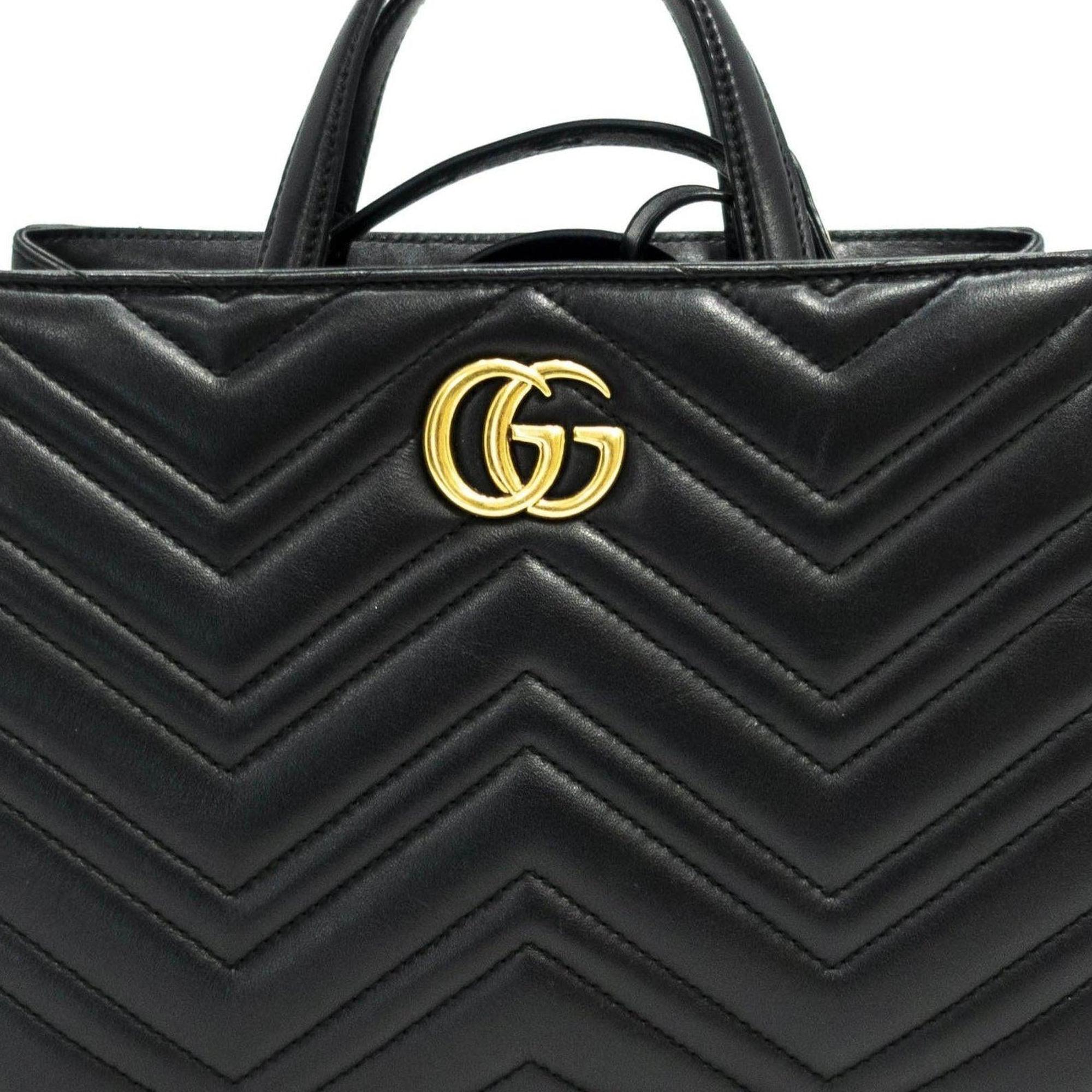Gucci GG Marmont Small Matelasse Top Handle Bag