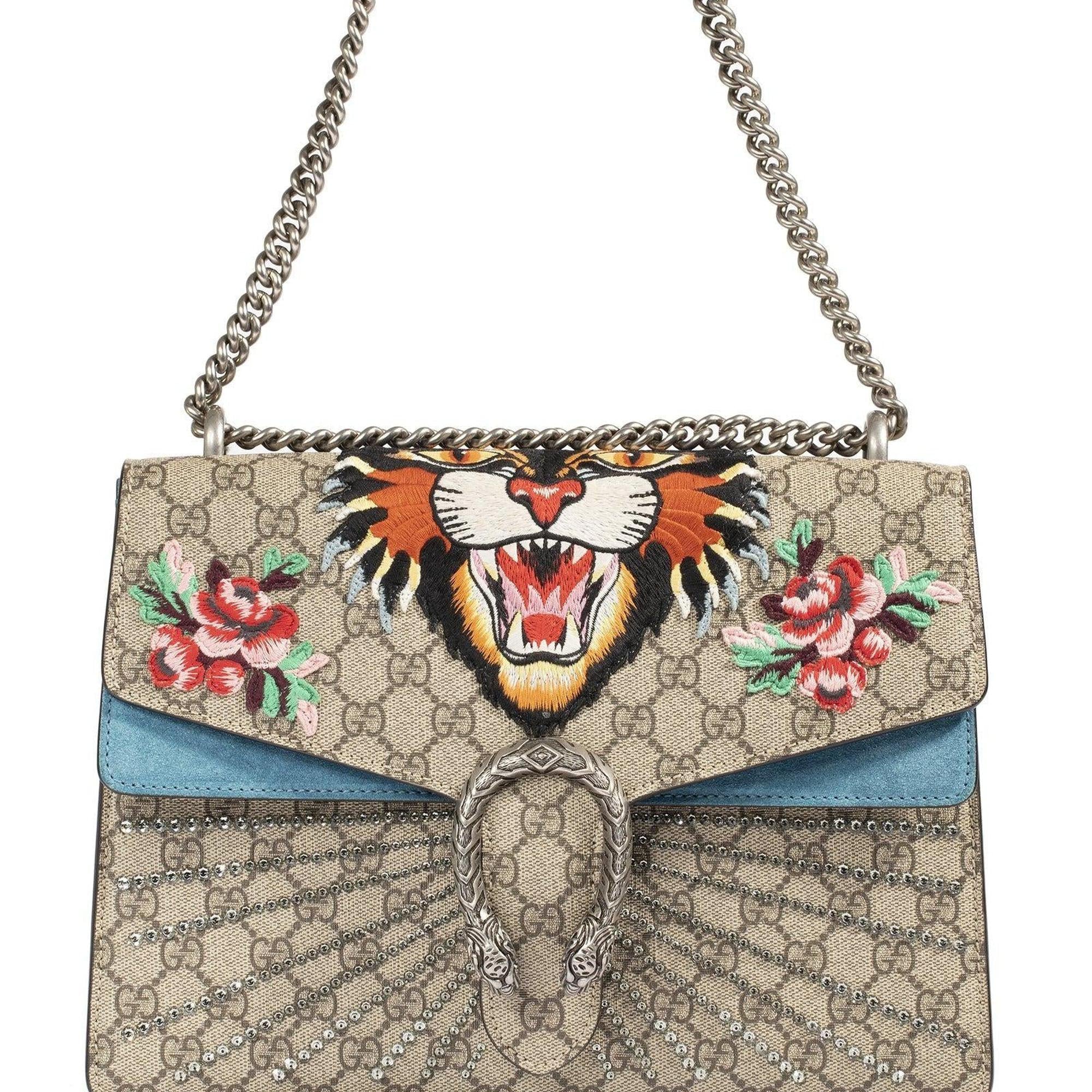 Gucci GG Supreme Angry Cat Medium Dionysus Shoulder Bag