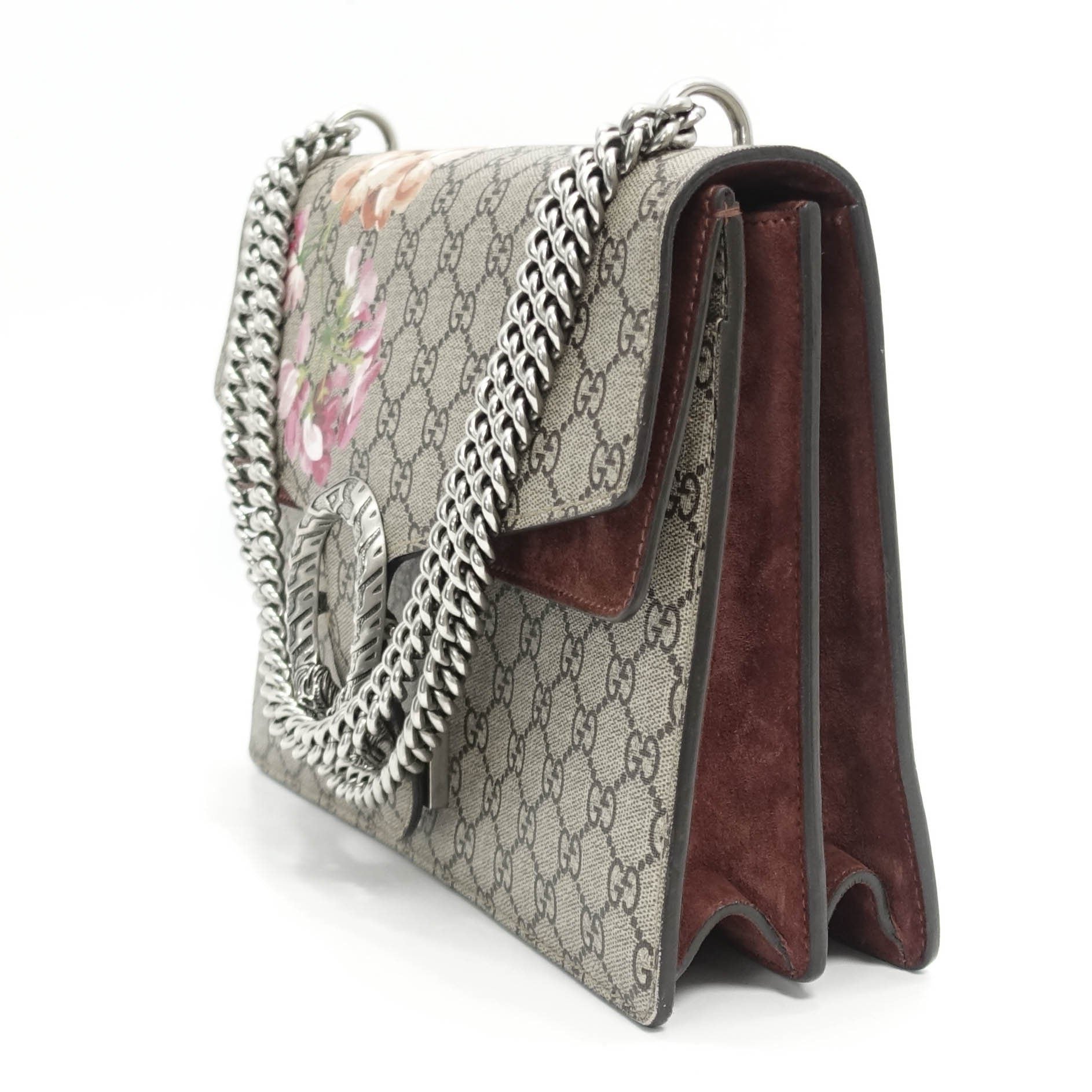 Gucci GG Supreme Blooms Medium Dionysus Shoulder Bag