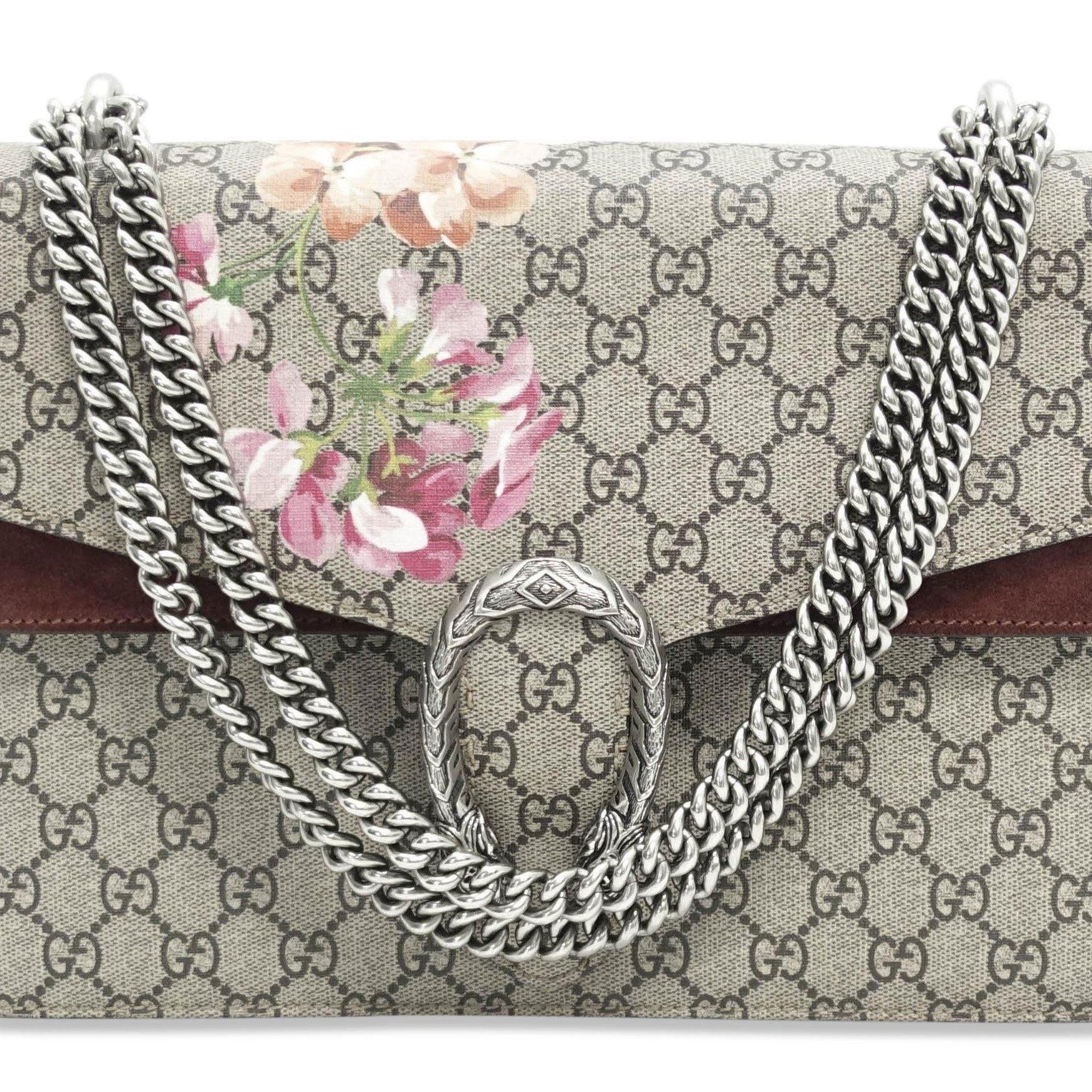 Gucci GG Supreme Blooms Medium Dionysus Shoulder Bag