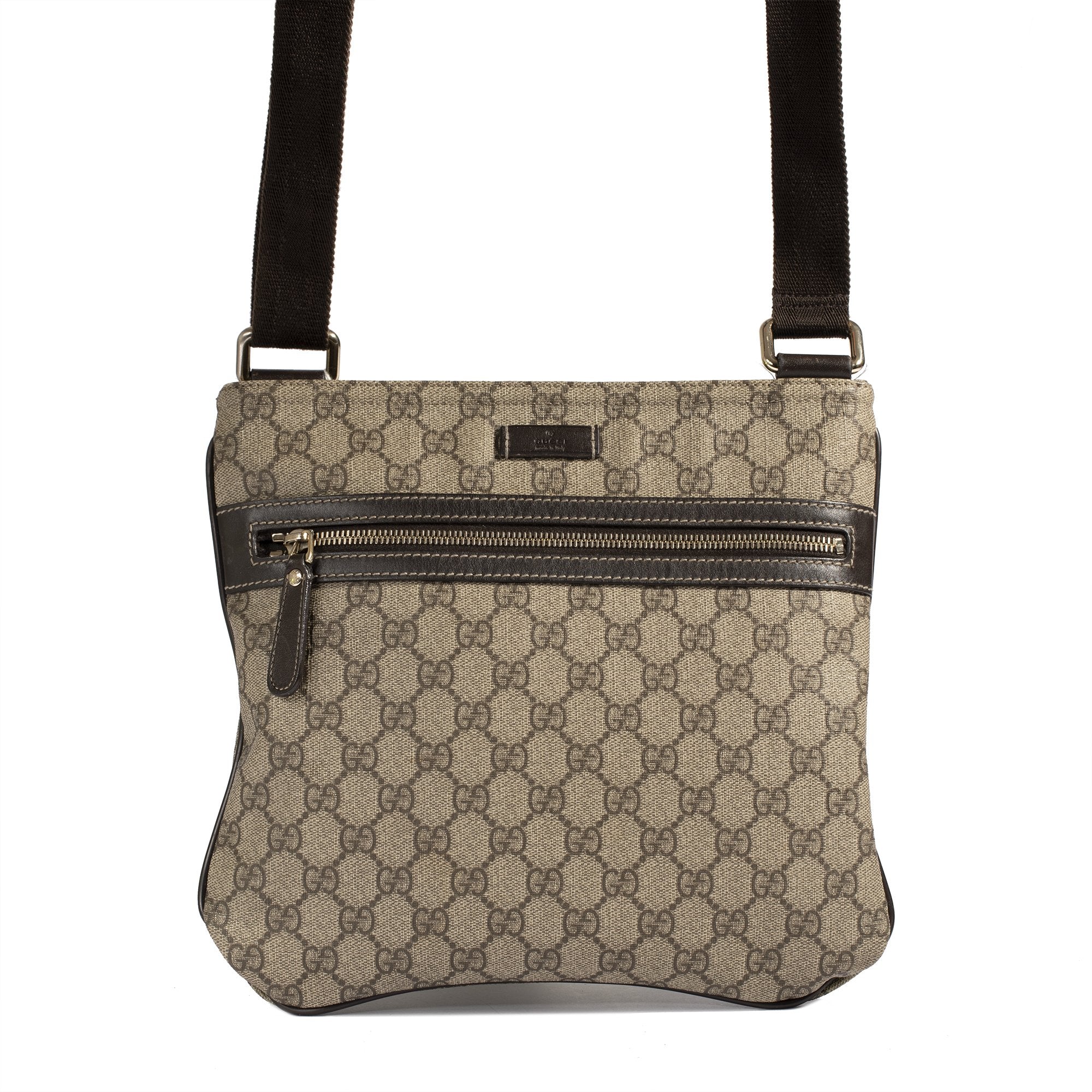 Gucci GG Supreme Flat Messenger Bag