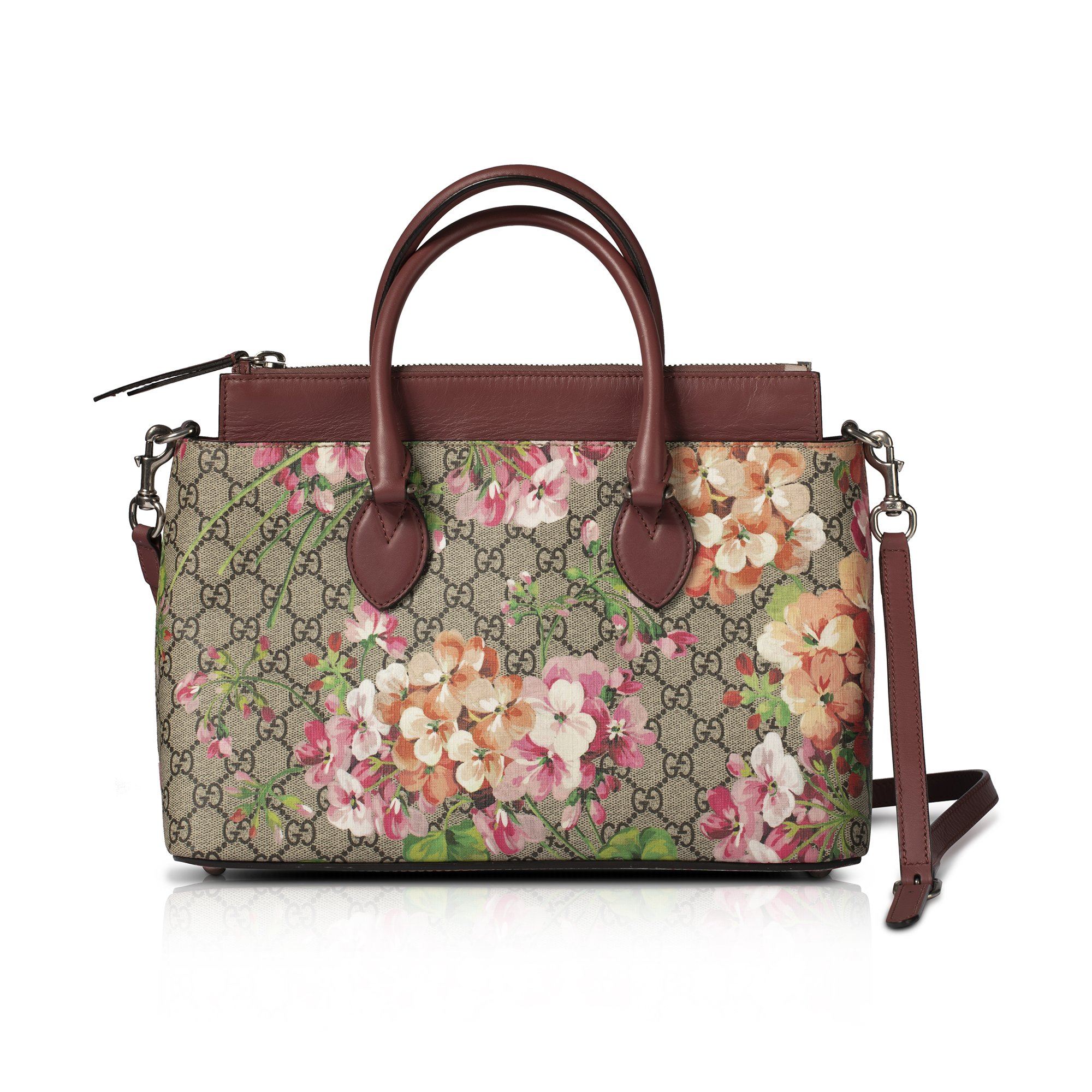 Gucci Linea GG Blooms Supreme Small Convertible Tote