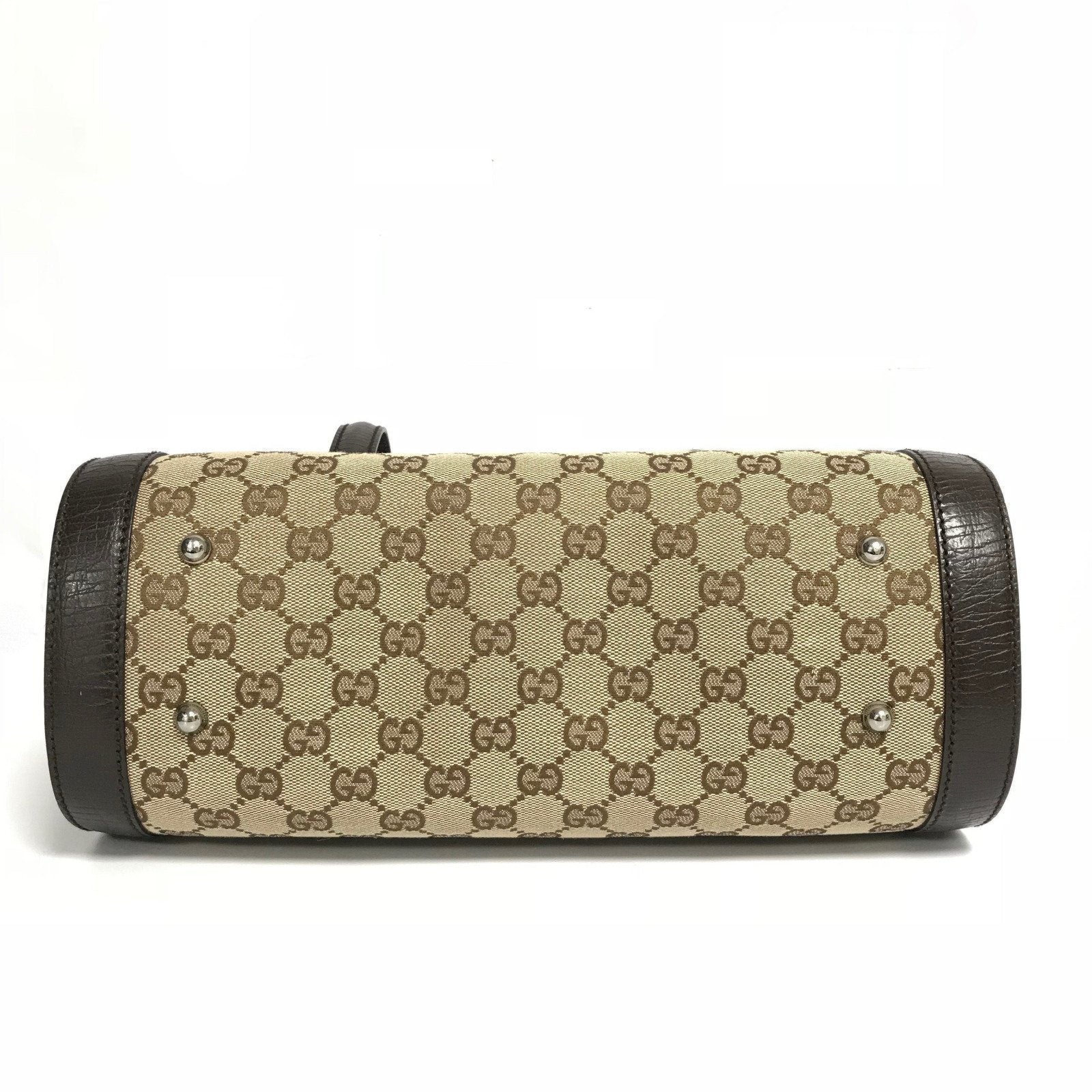 Gucci Monogram Bamboo Bullet Satchel