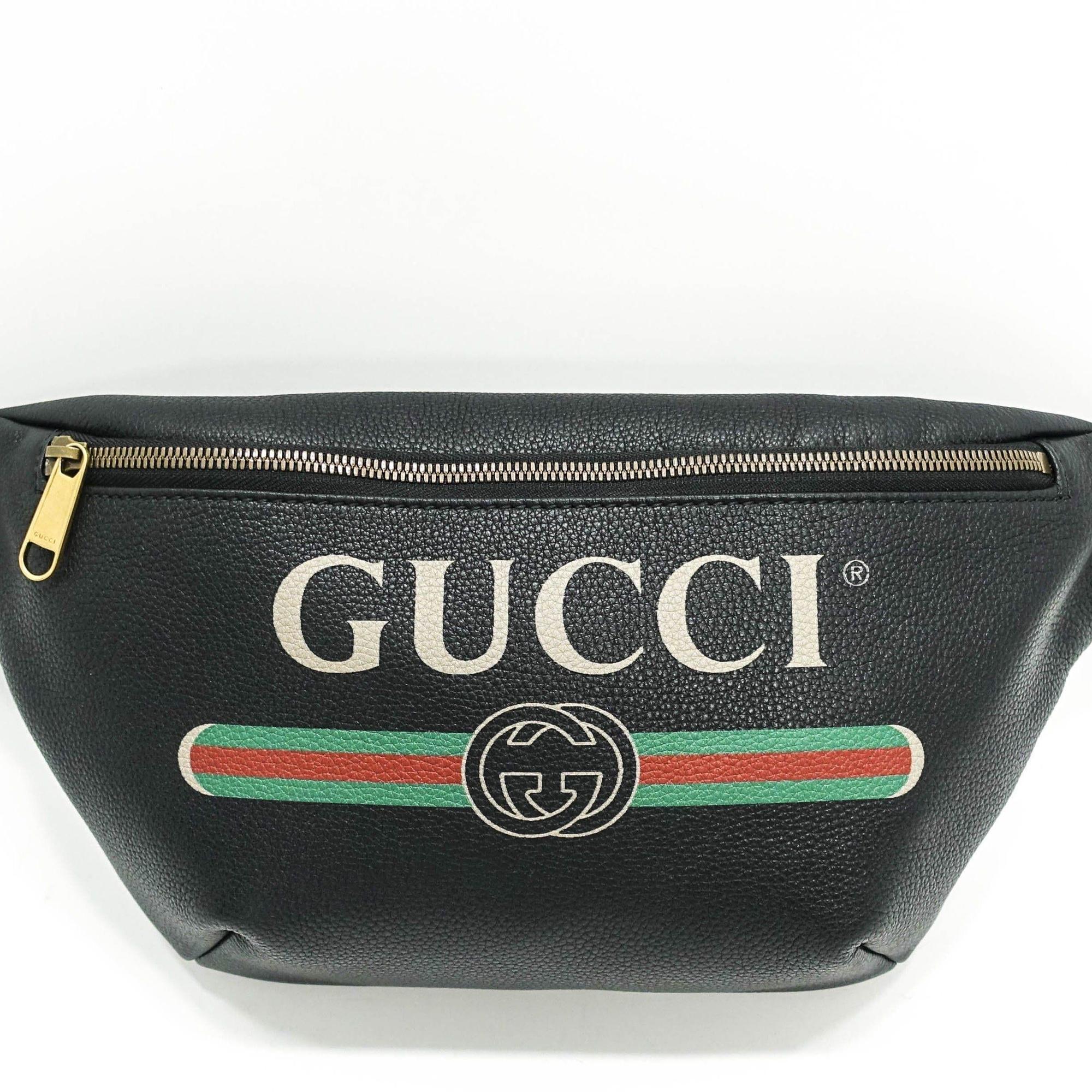 Gucci Print Leather Belt Bag