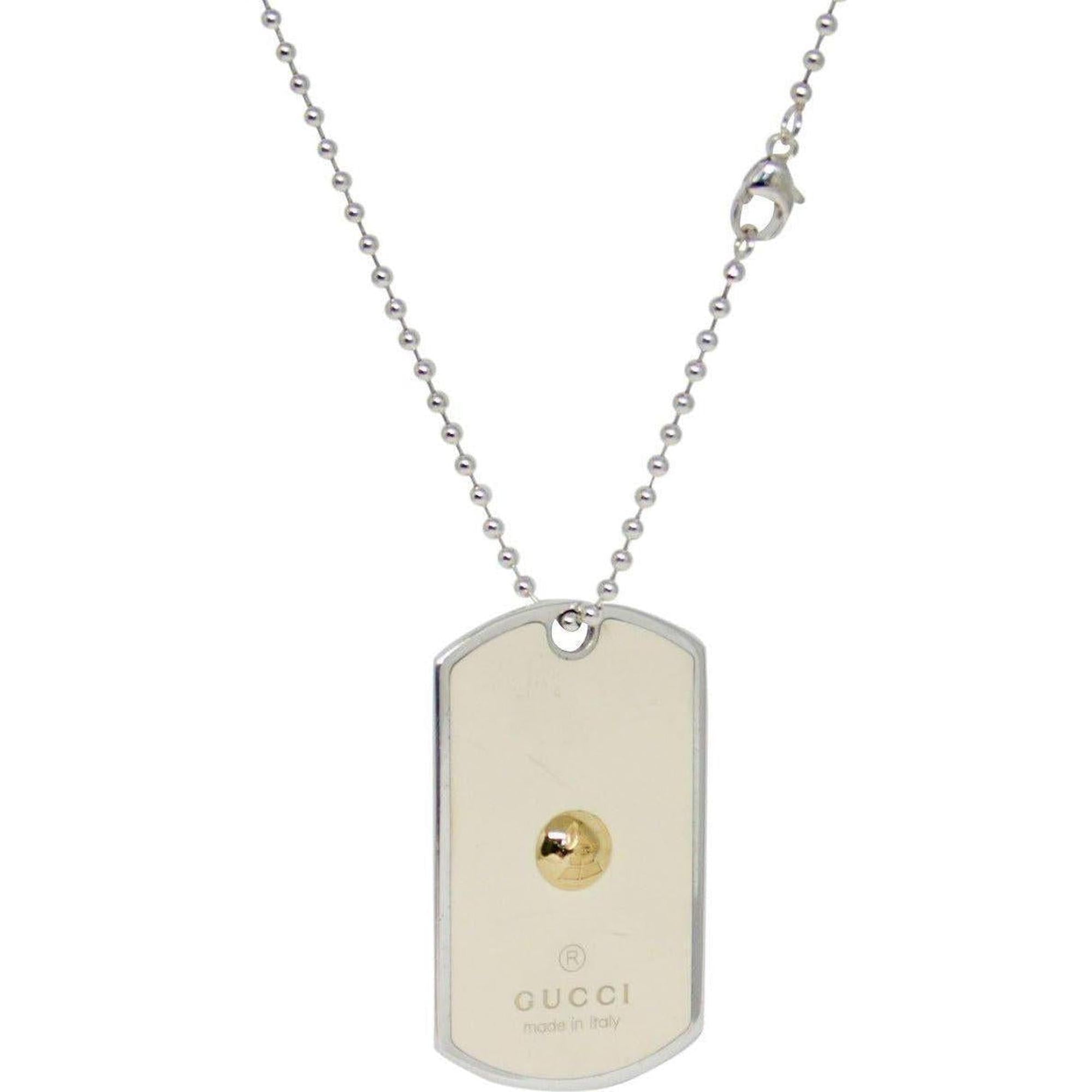 Gucci Special Edition Grammy Awards Dog Tag Pendant Necklace
