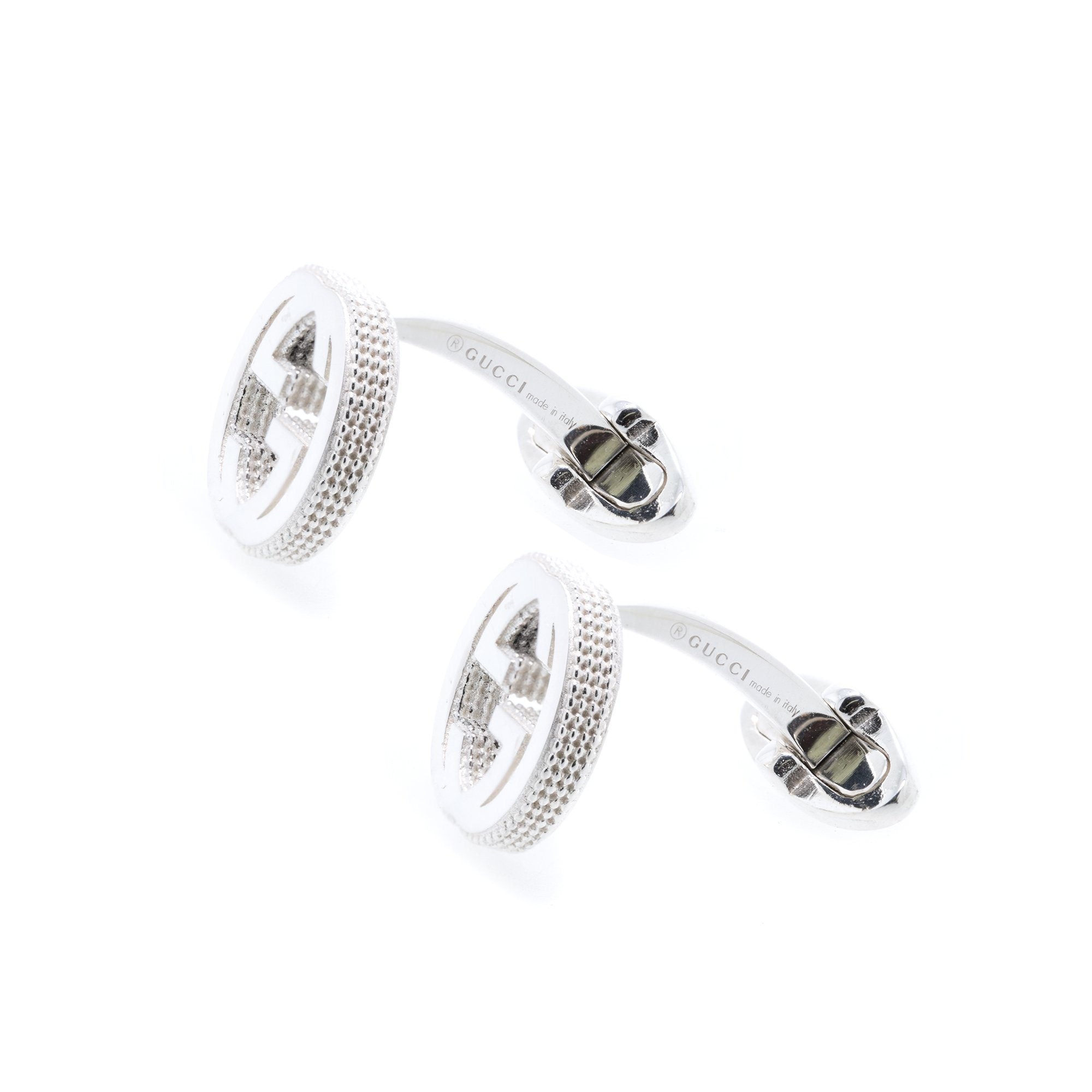 Gucci Sterling Silver Interlocking G Cufflinks