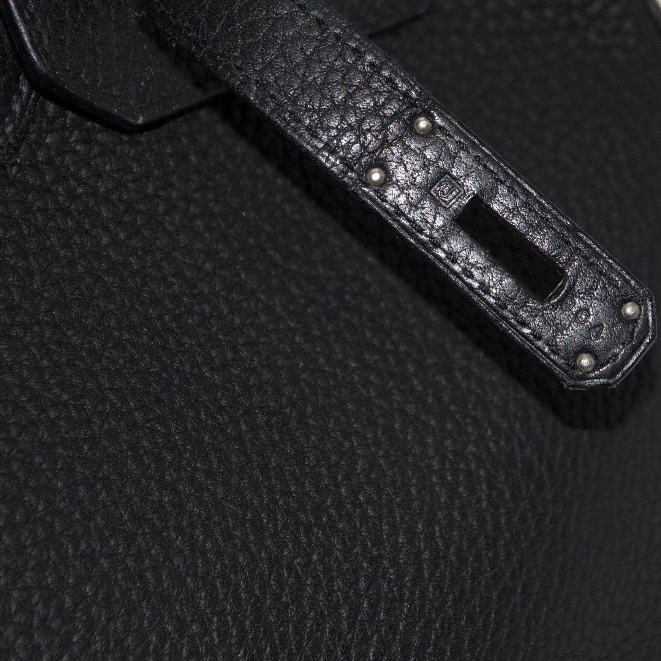 Hermes Black Clemence Birkin 35