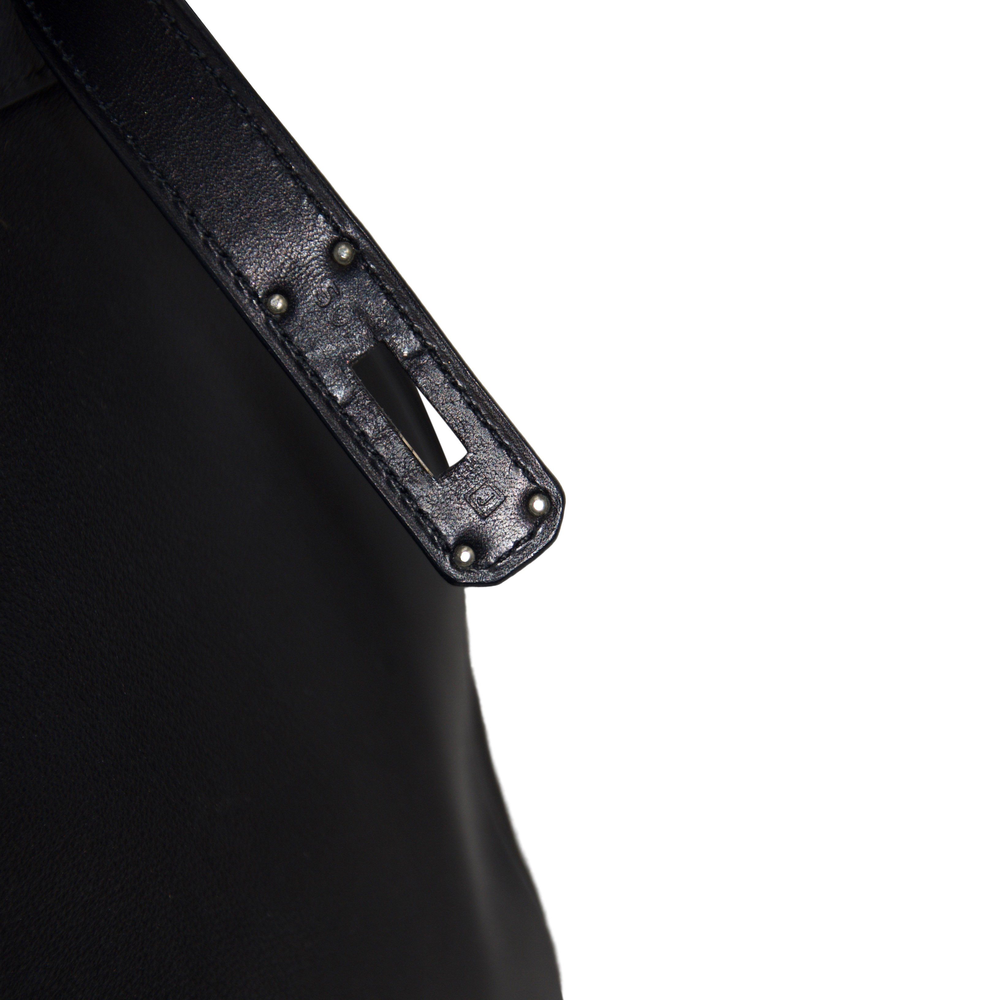 Hermes Black Swift Leather Kelly 35