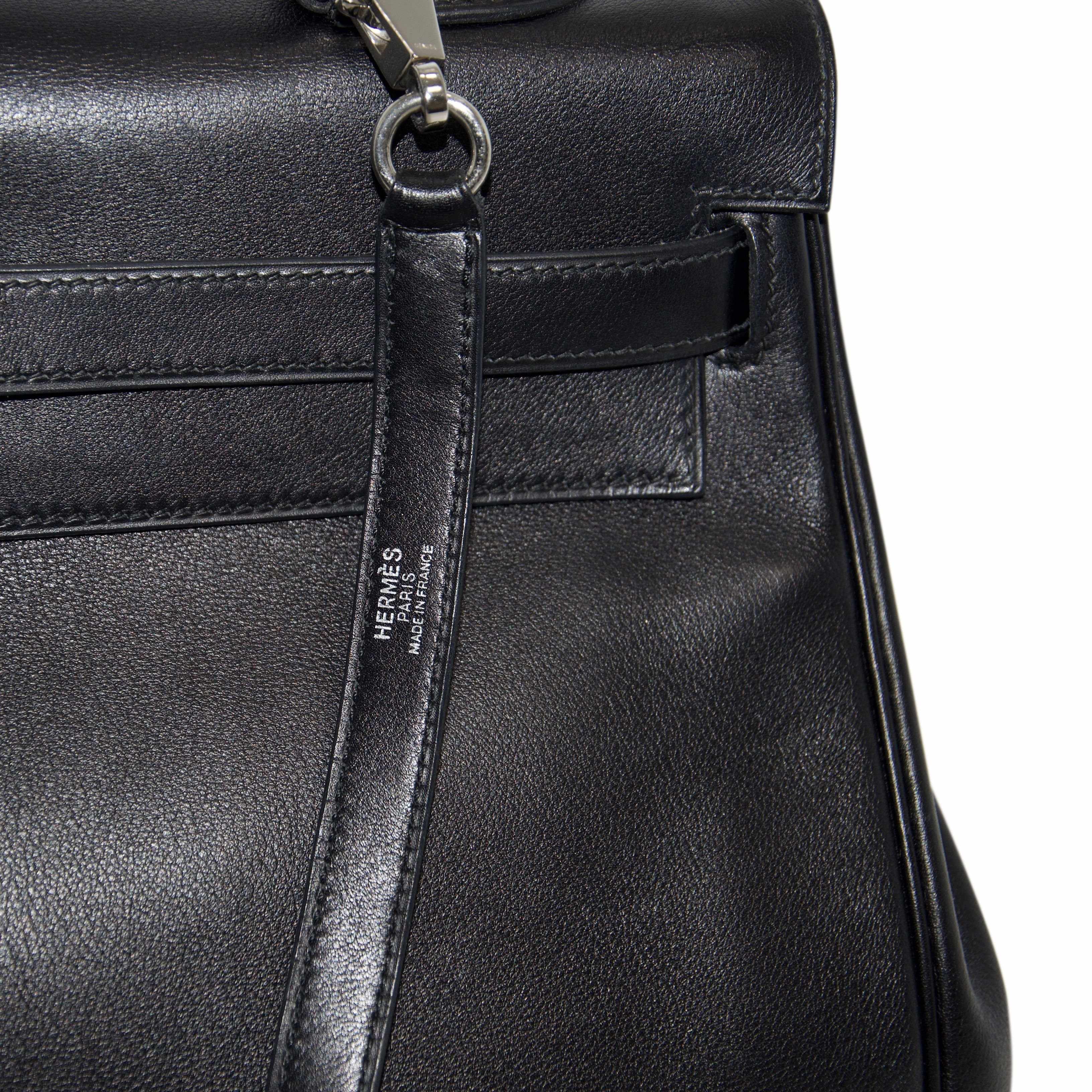 Hermes Black Swift Leather Kelly 35