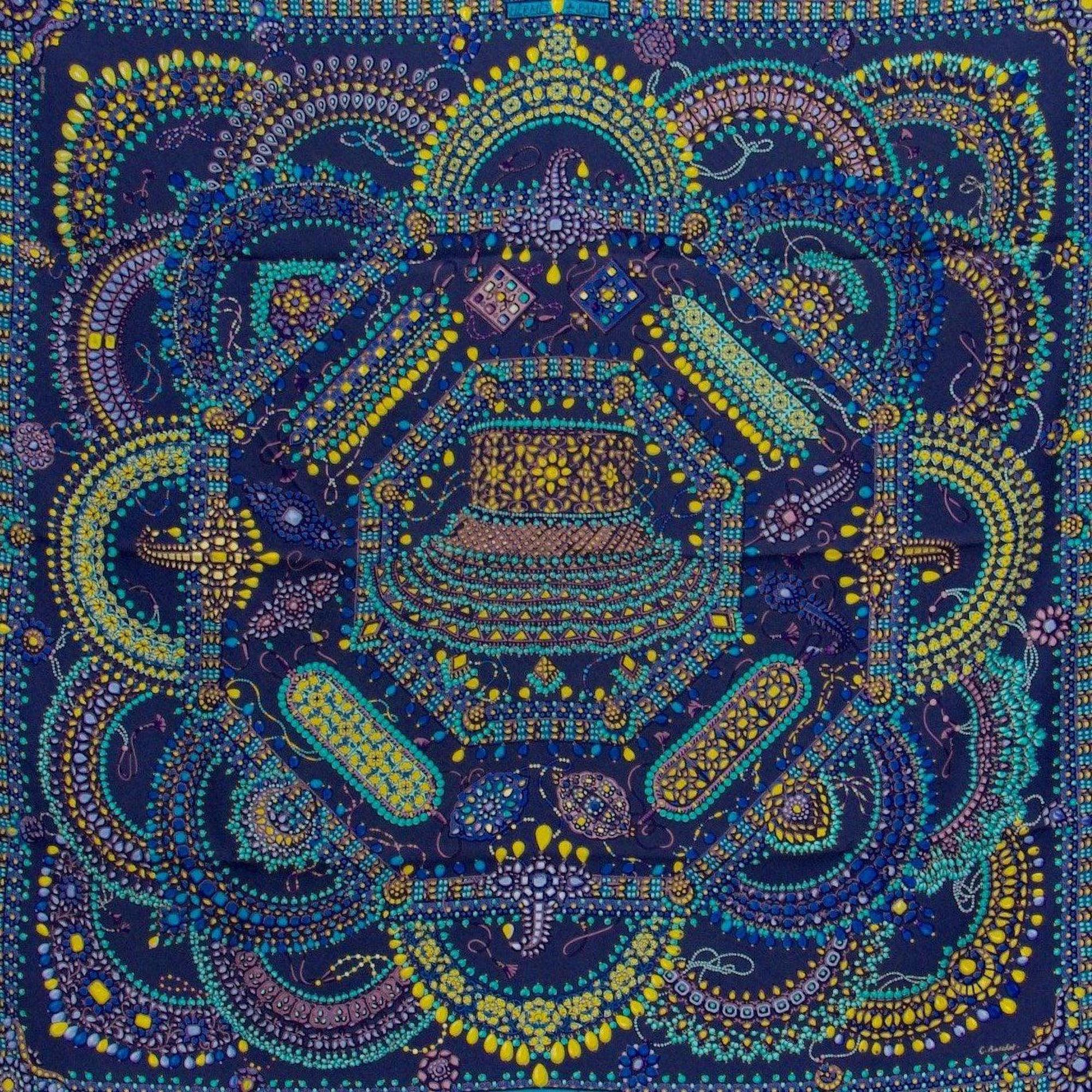 Hermes "Papures Des Maharajas" Silk Scarf