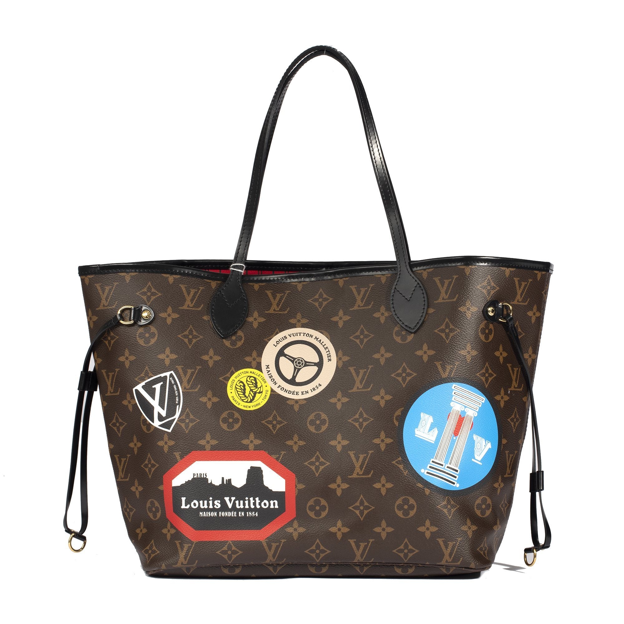 Louis Vuitton 2016 Monogram World Tour Neverfull MM with Pouch