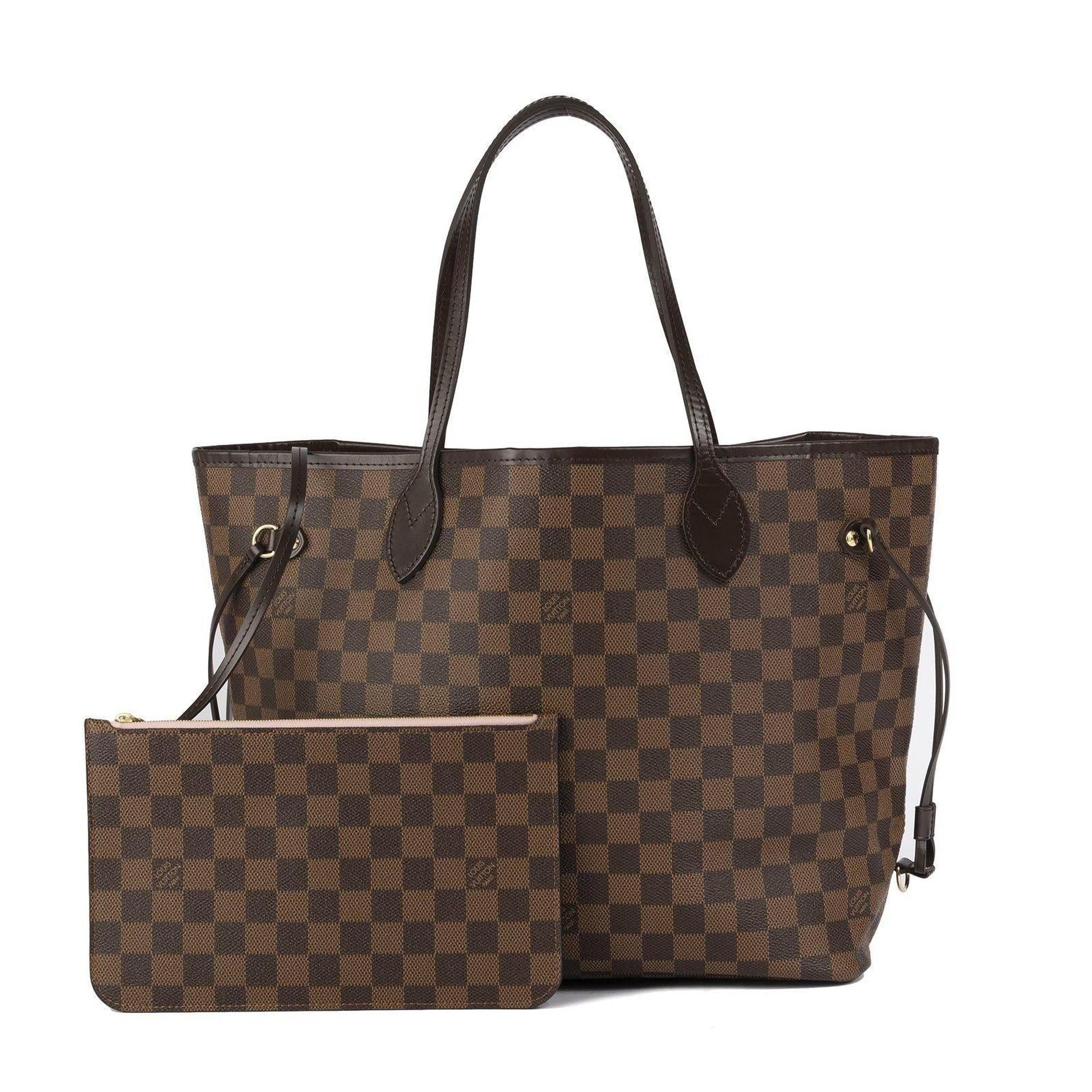Louis Vuitton 2018 Damier Ebene Neverfull MM w/ Pouch
