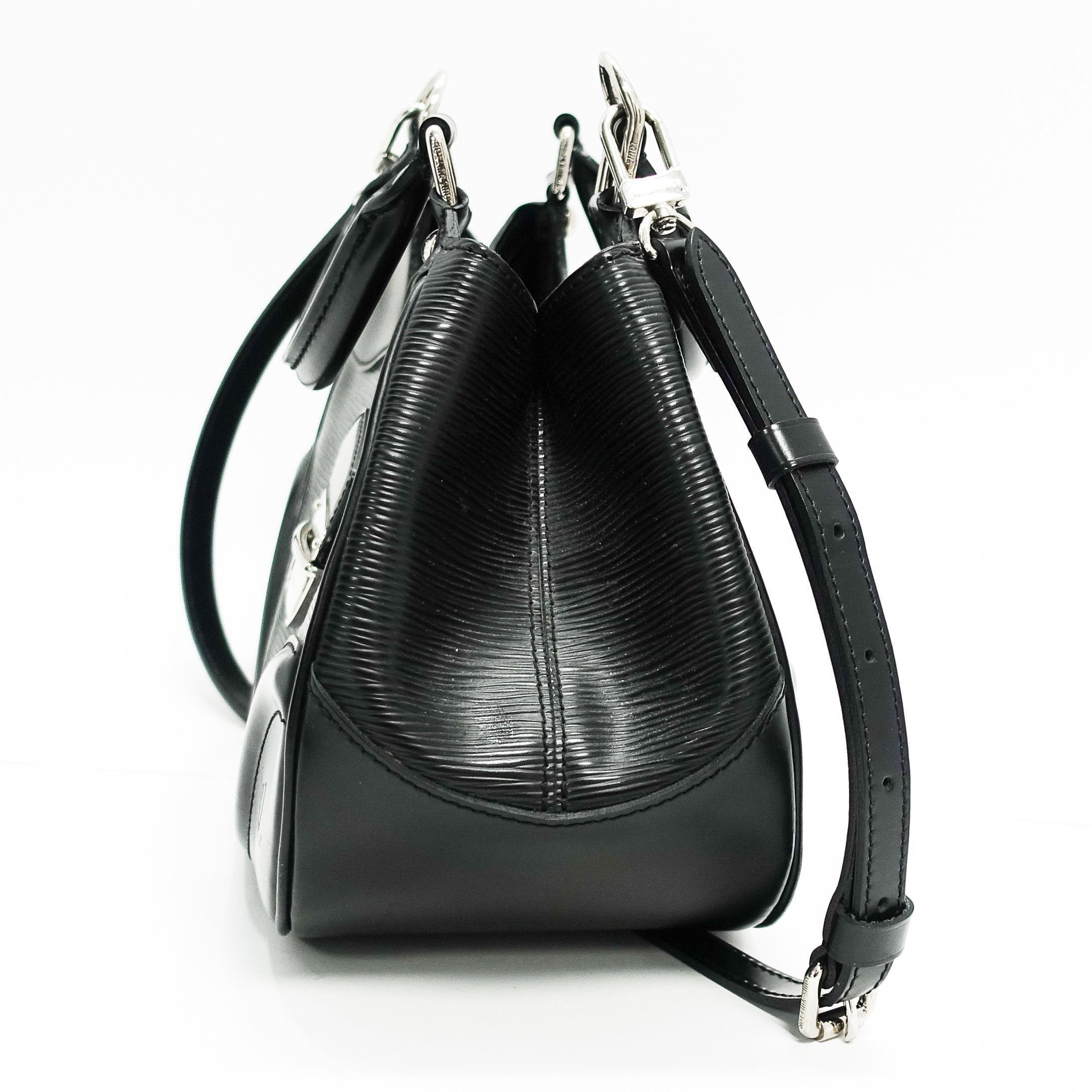 Louis Vuitton Black Epi Leather Sac Montaigne Bag with Strap