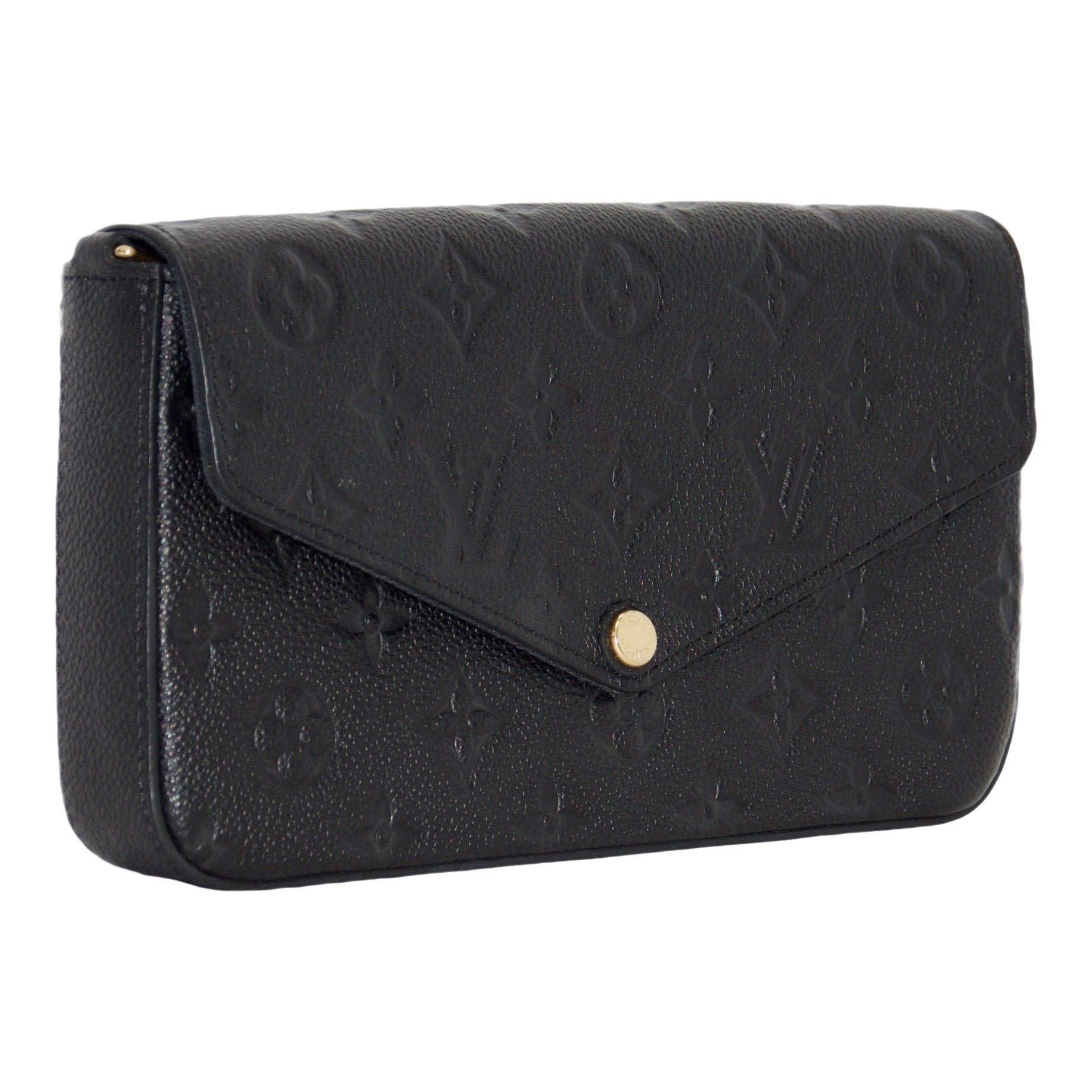 Louis Vuitton Black Monogram Empreinte Pochette Felice Bag