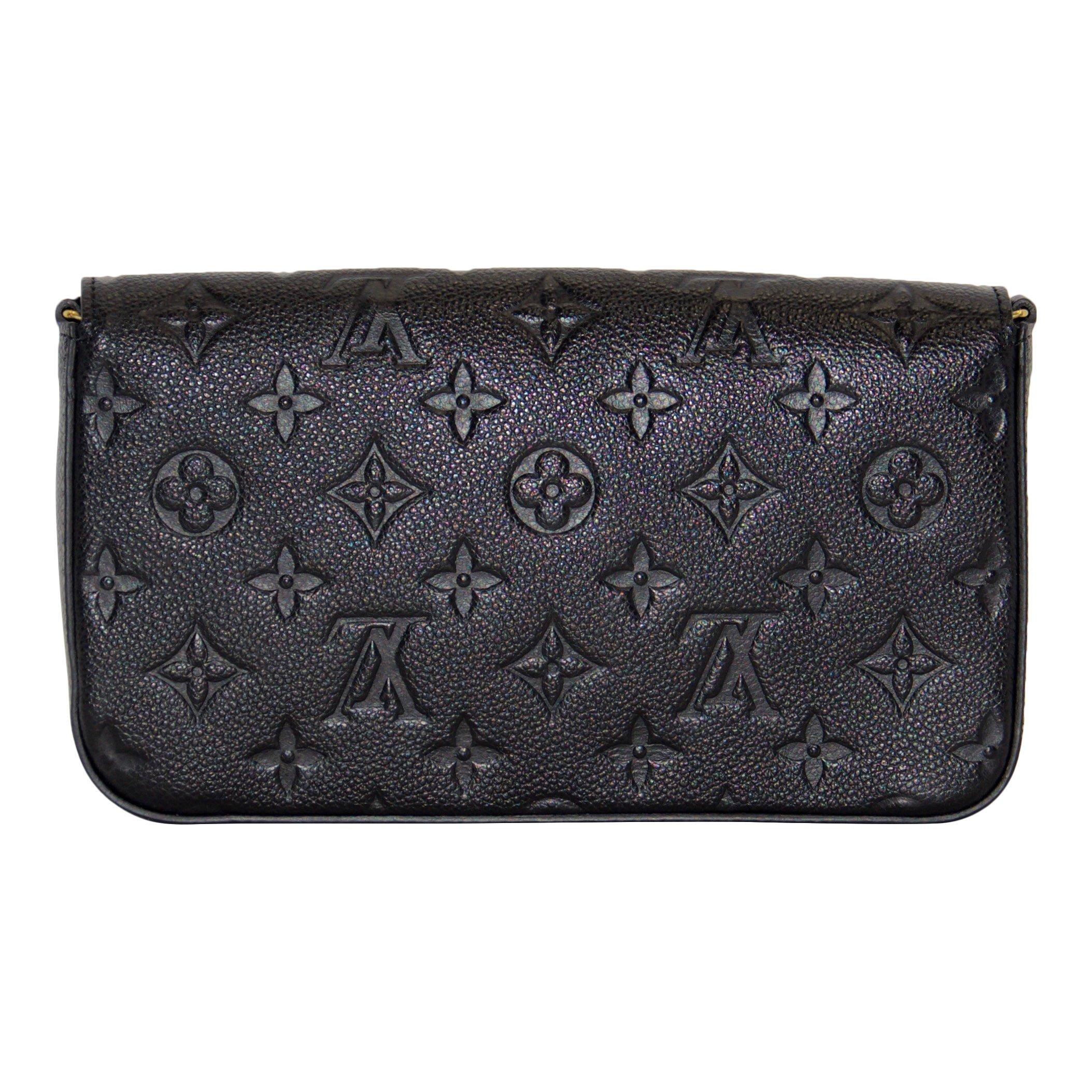 Louis Vuitton Black Monogram Empreinte Pochette Felice Bag