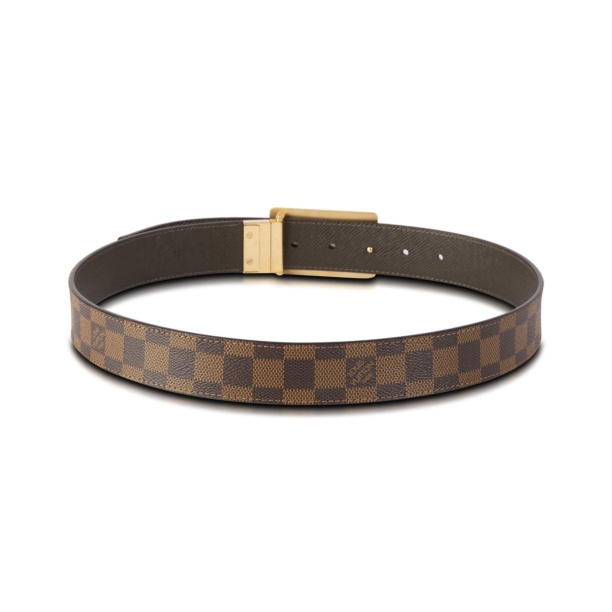 Louis Vuitton Damier Ebene Inventeur Reversible Belt w/ Box