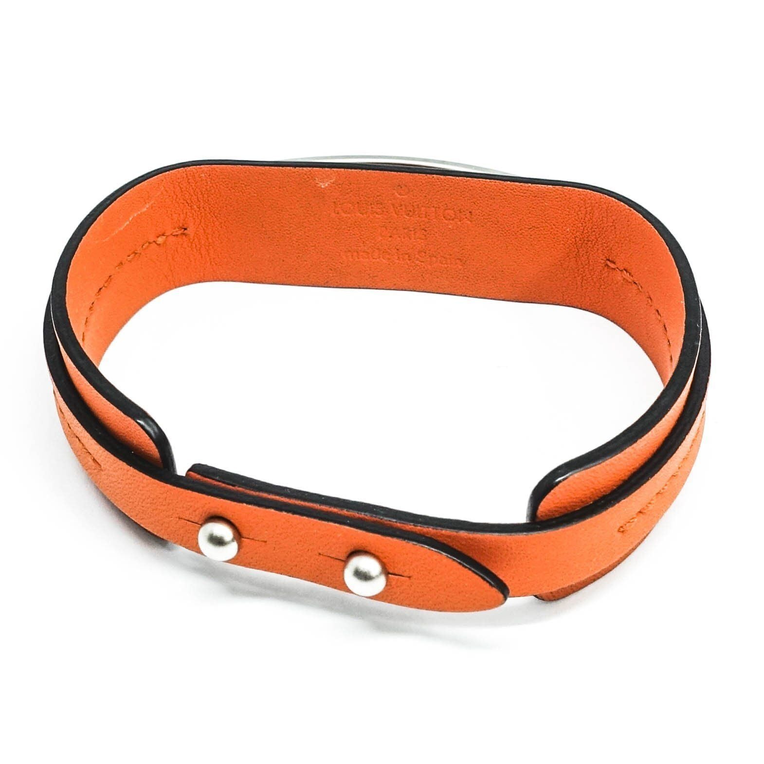 Louis Vuitton Men's Damier Orange Leather Bracelet