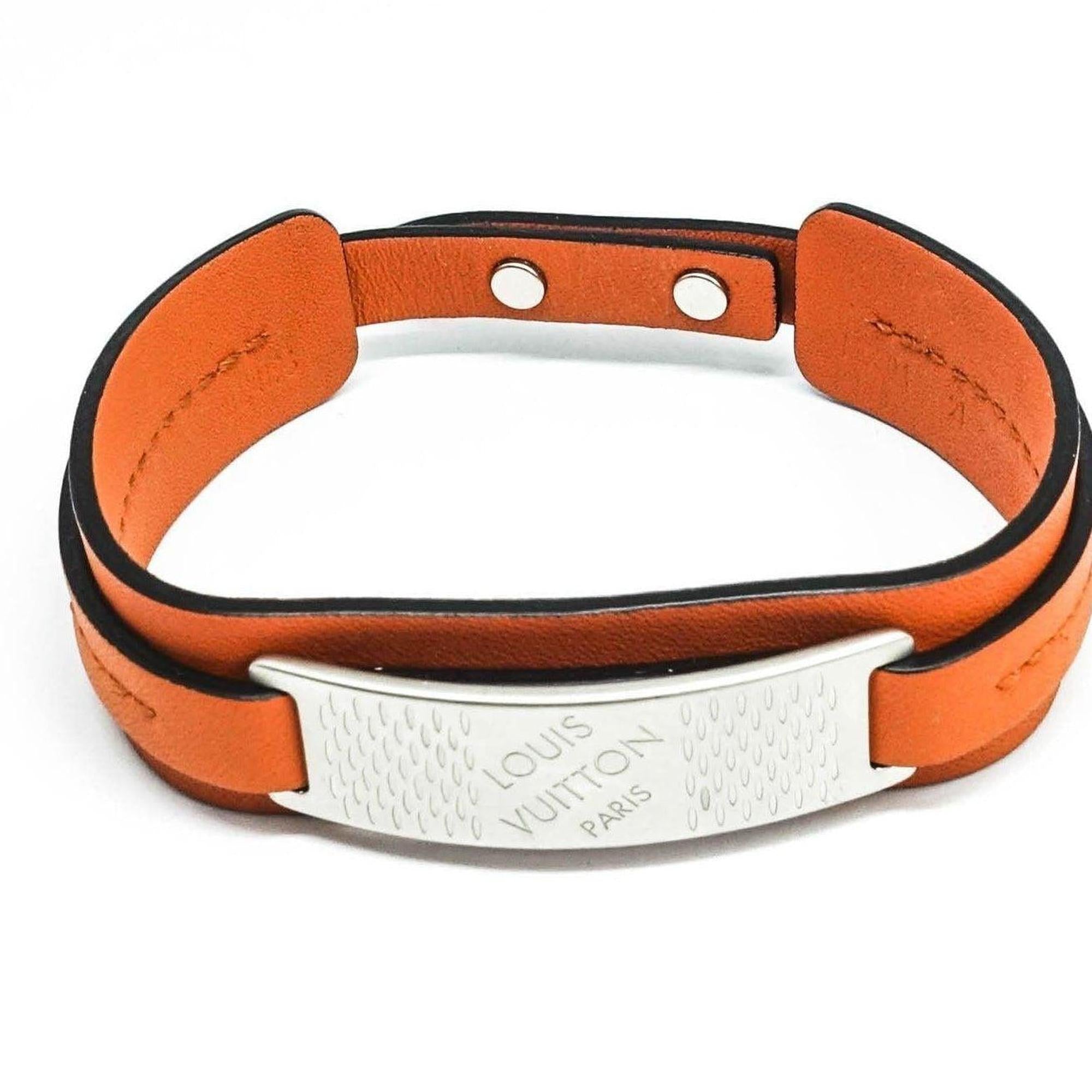 Louis Vuitton Men's Damier Orange Leather Bracelet