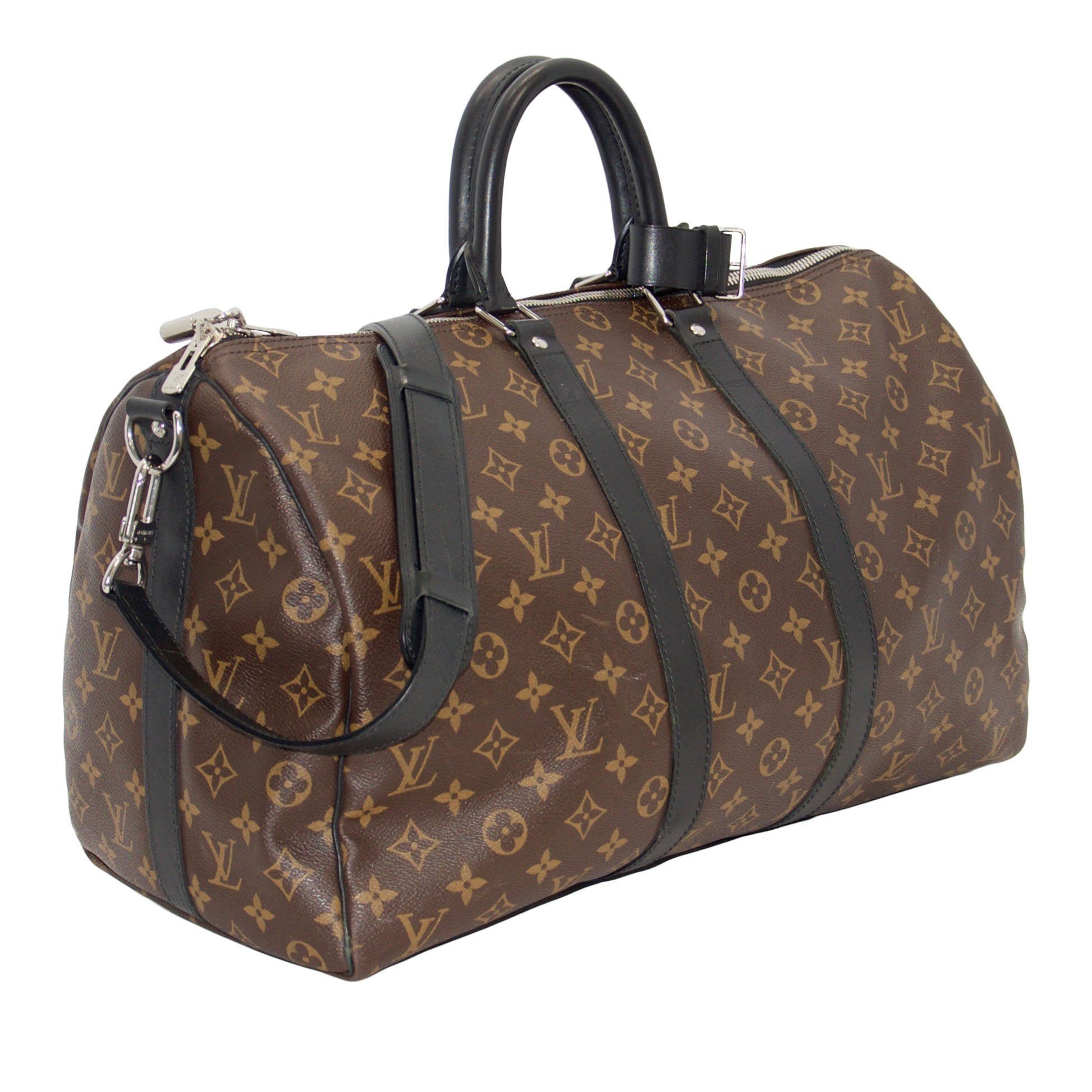 Louis Vuitton Monogram Macassar Keepall Bandouliere 45