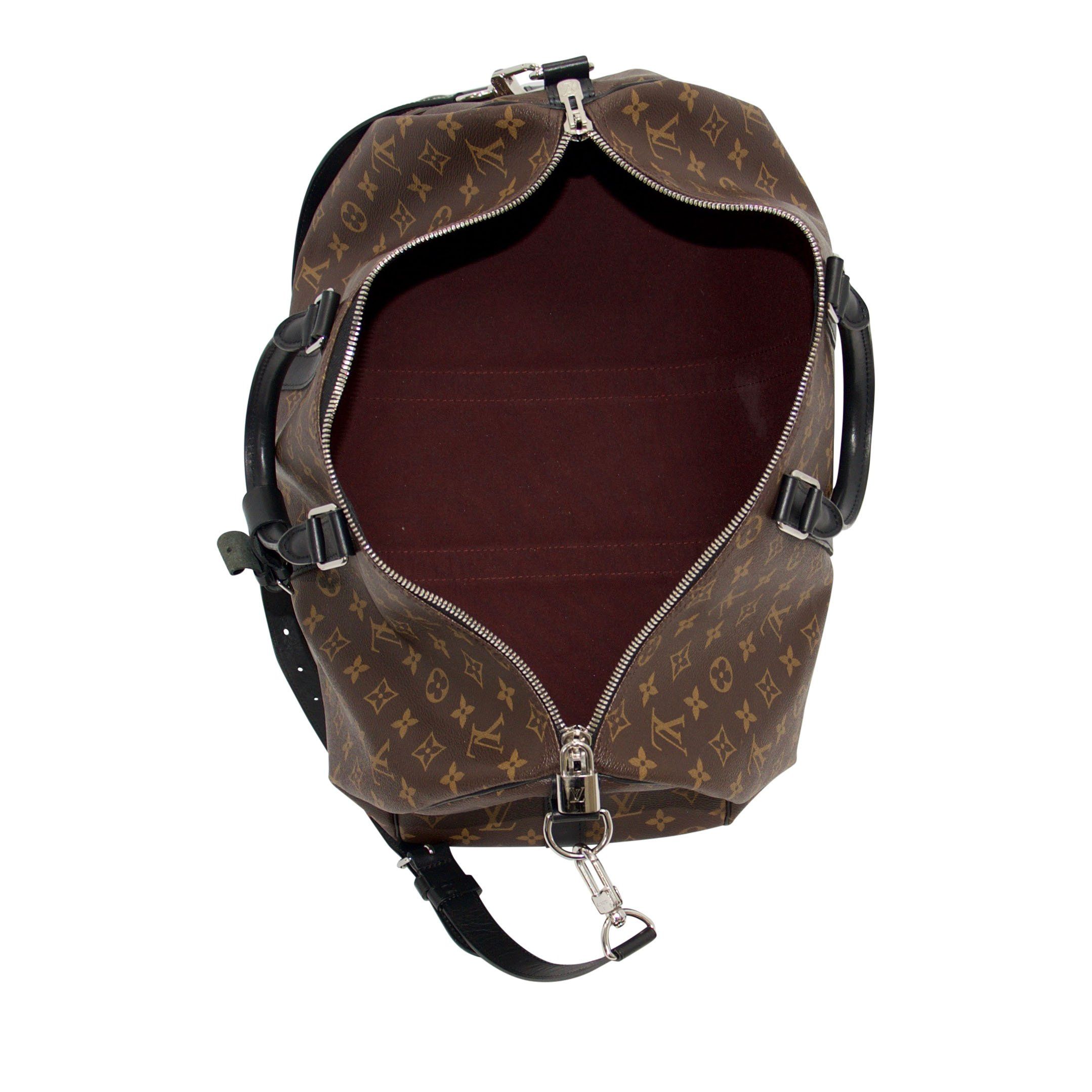 Louis Vuitton Monogram Macassar Keepall Bandouliere 45