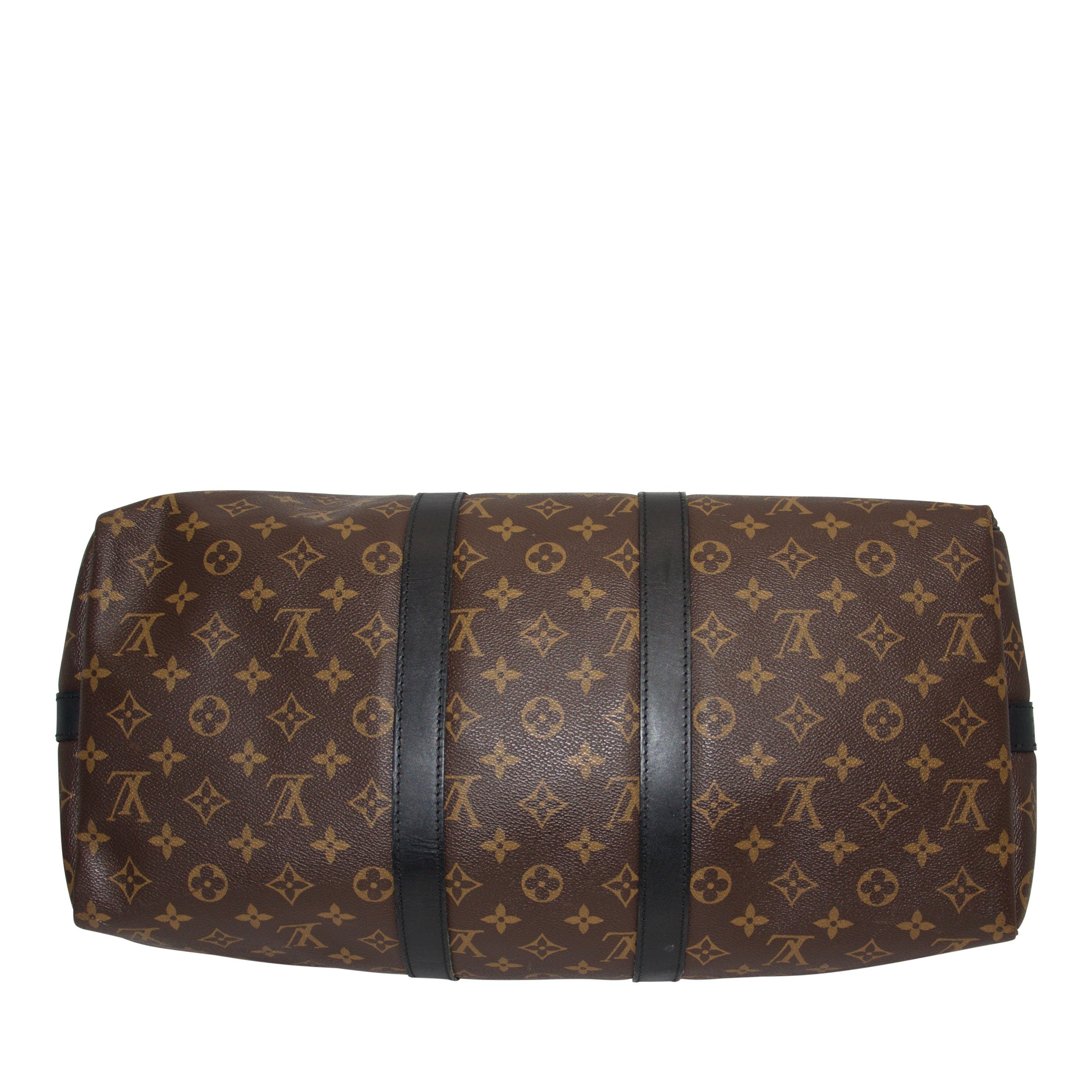 Louis Vuitton Monogram Macassar Keepall Bandouliere 45