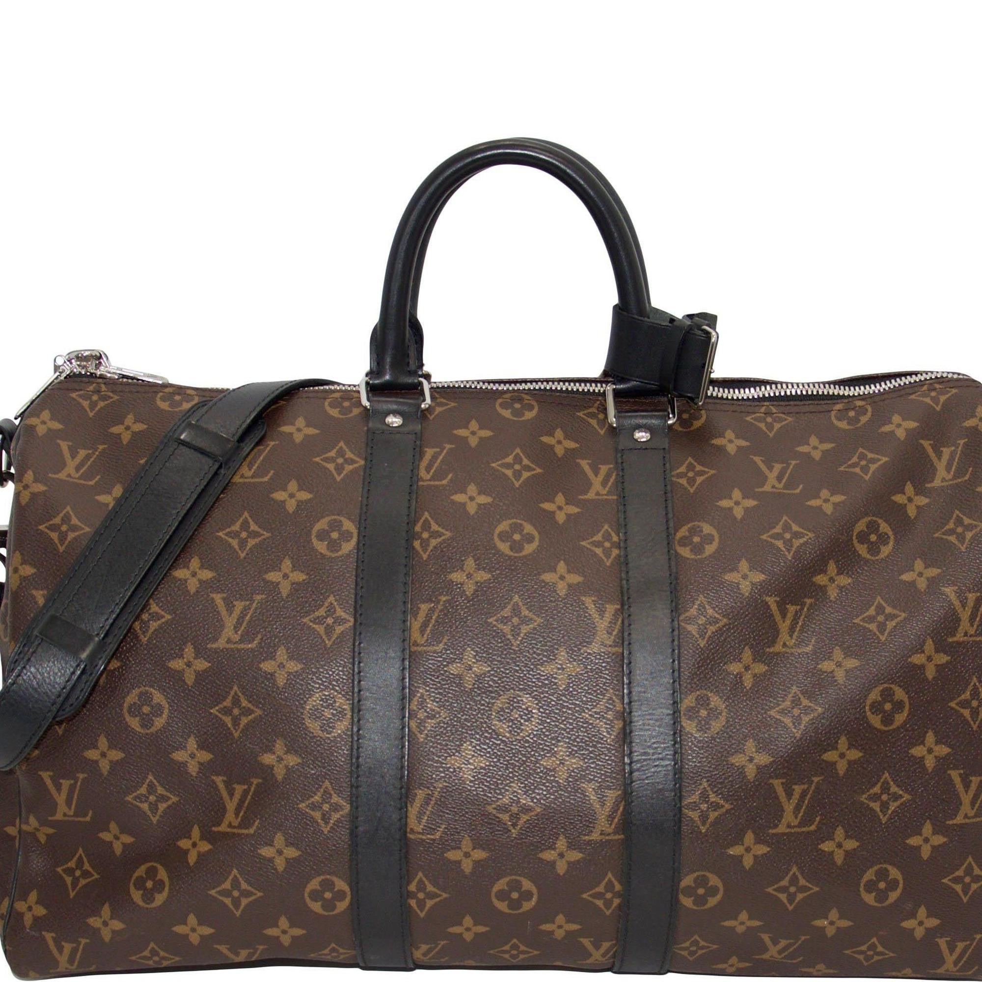 Louis Vuitton Monogram Macassar Keepall Bandouliere 45