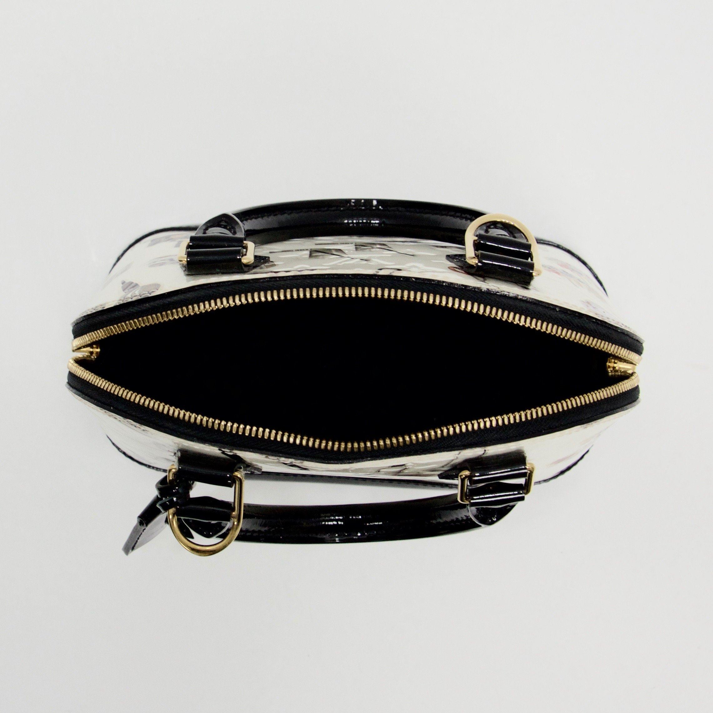 Louis Vuitton White Monogram Vernis Stickers Alma BB