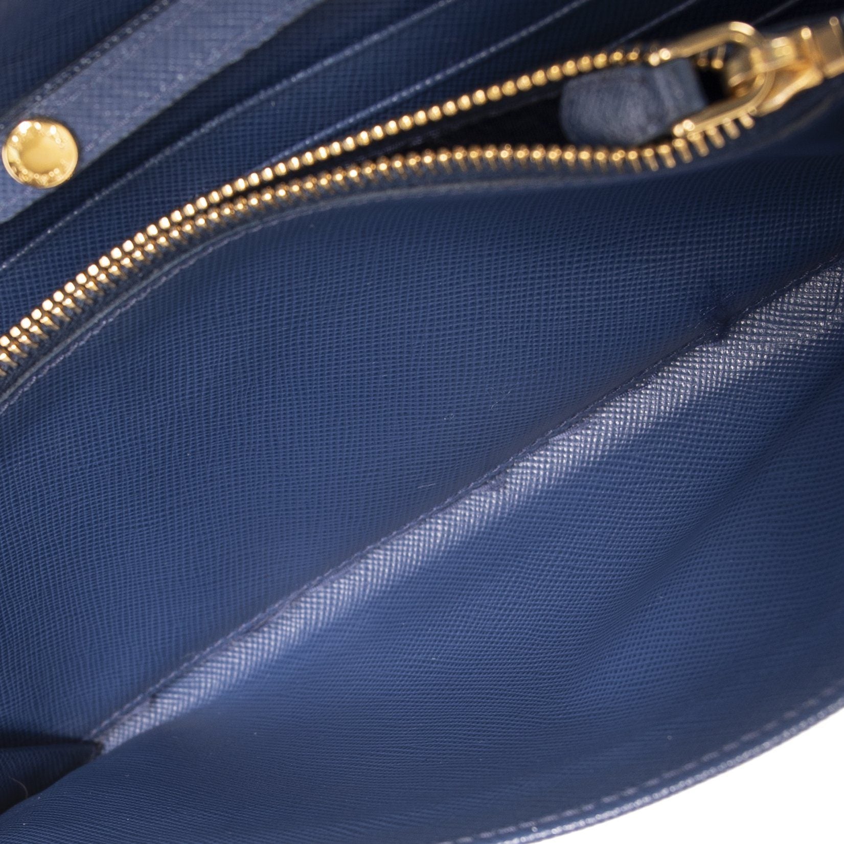 Prada Blue Saffiano Wallet on Chain