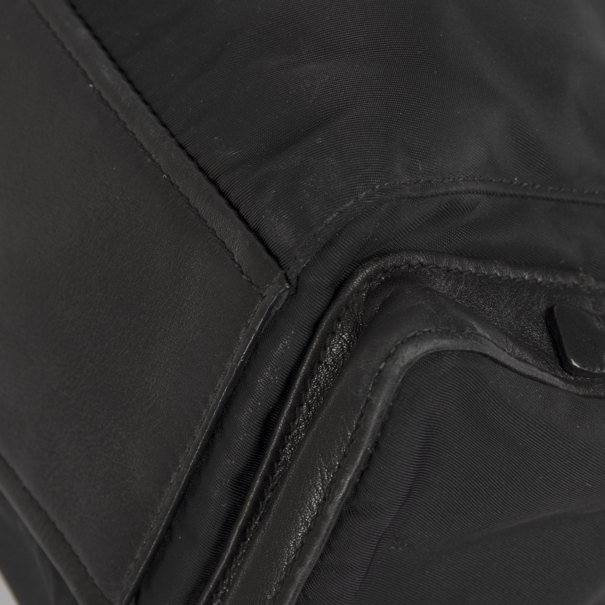 Prada Easy Tessuto Leather-Trimmed Bag