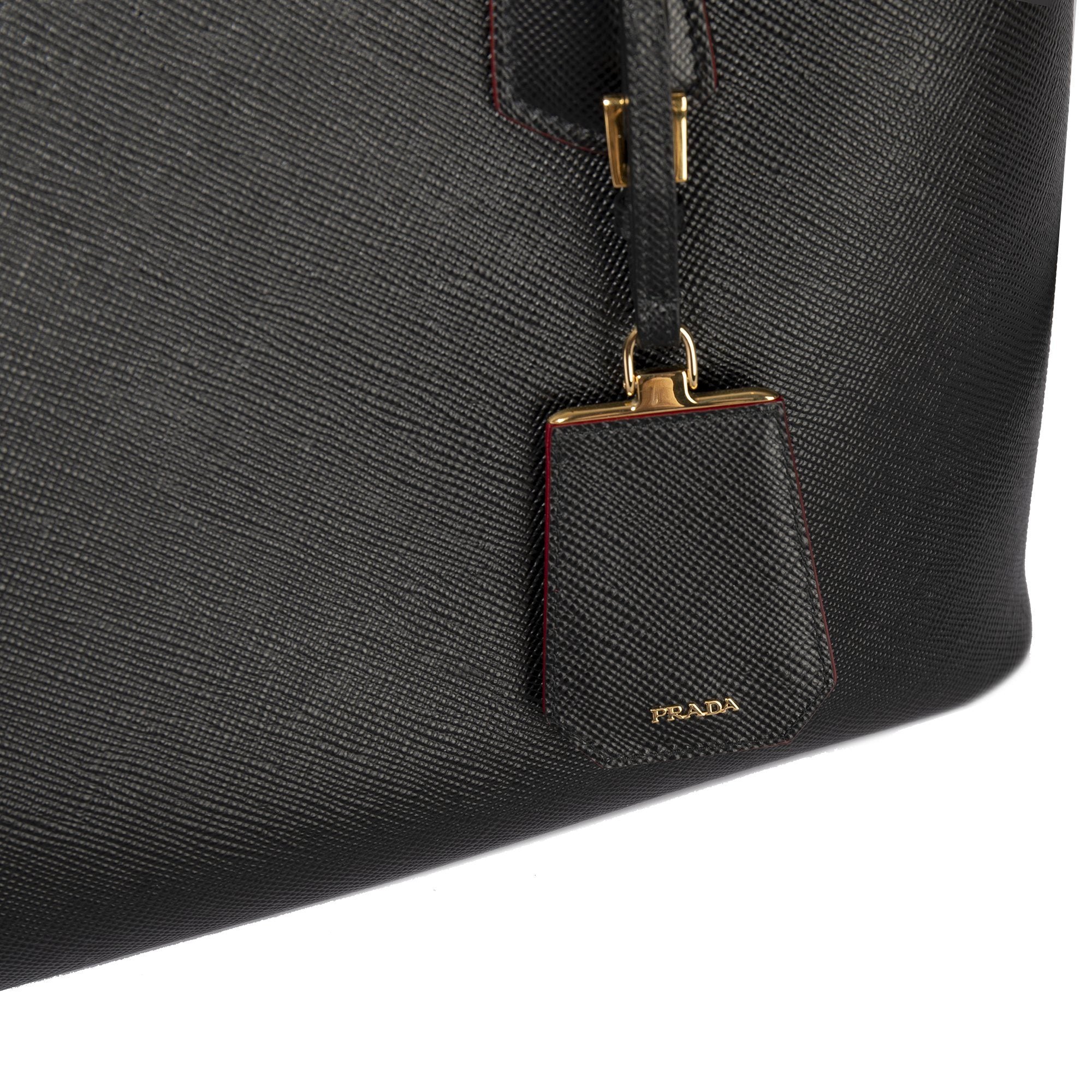 Prada Medium Saffiano Cuir Double Tote