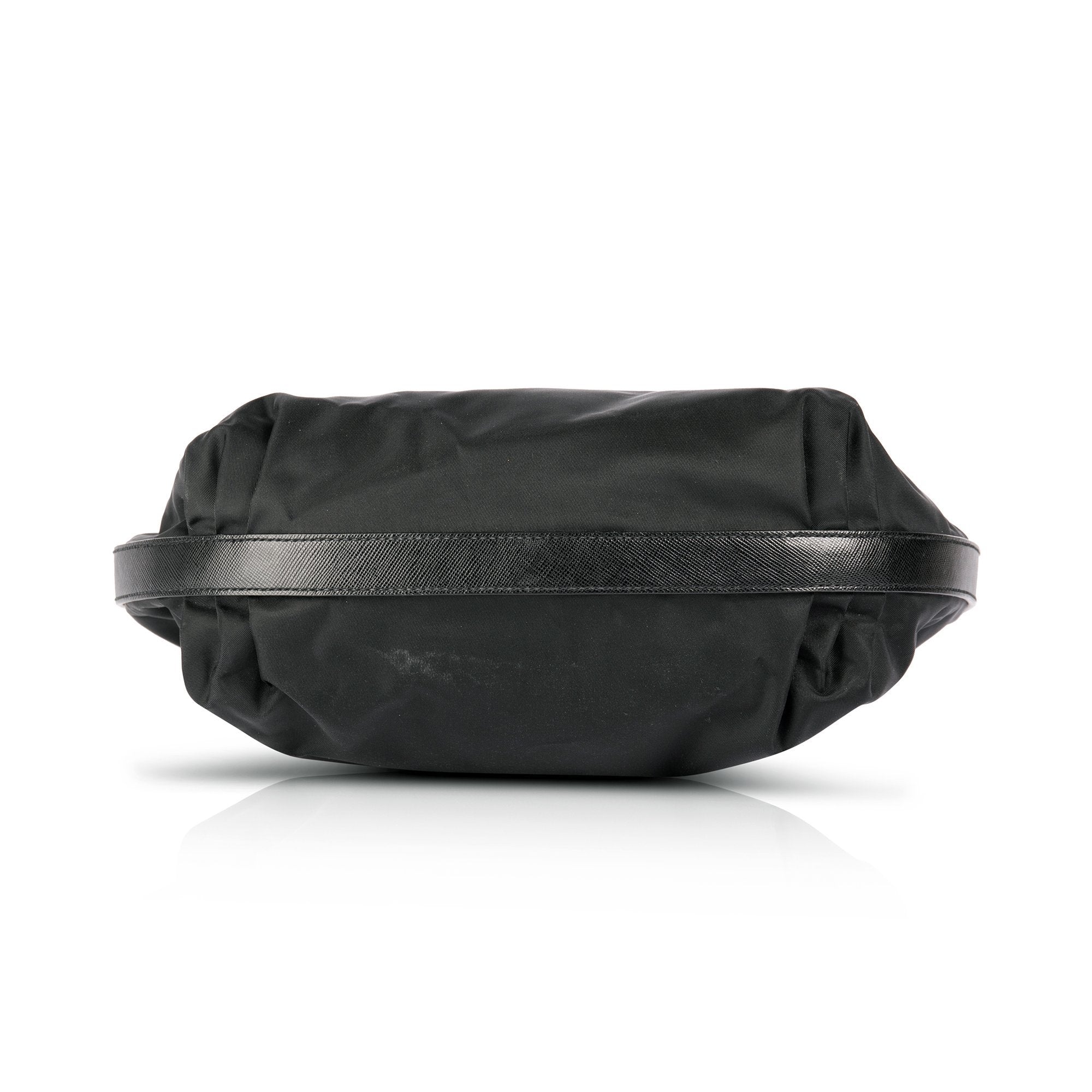 Prada Saffiano-Trimmed Tessuto Nylon Hobo