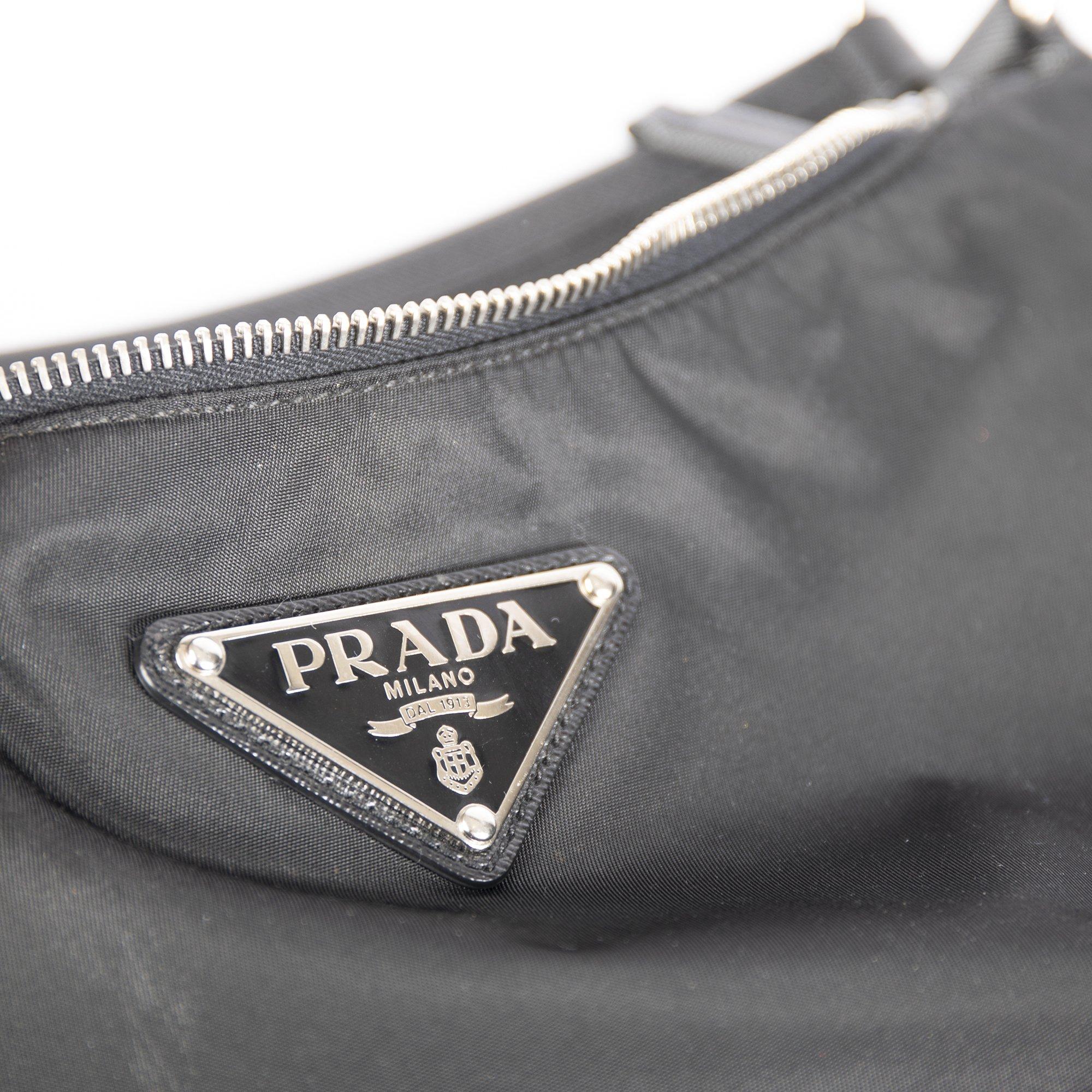 Prada Saffiano-Trimmed Tessuto Nylon Hobo