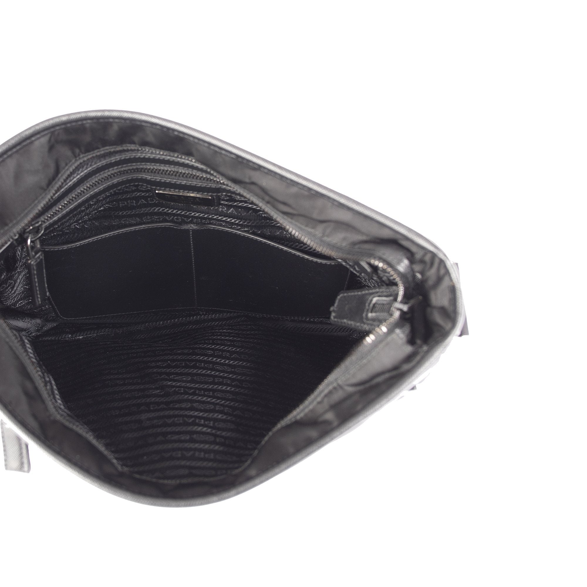 Prada Saffiano-Trimmed Tessuto Nylon Messenger Bag