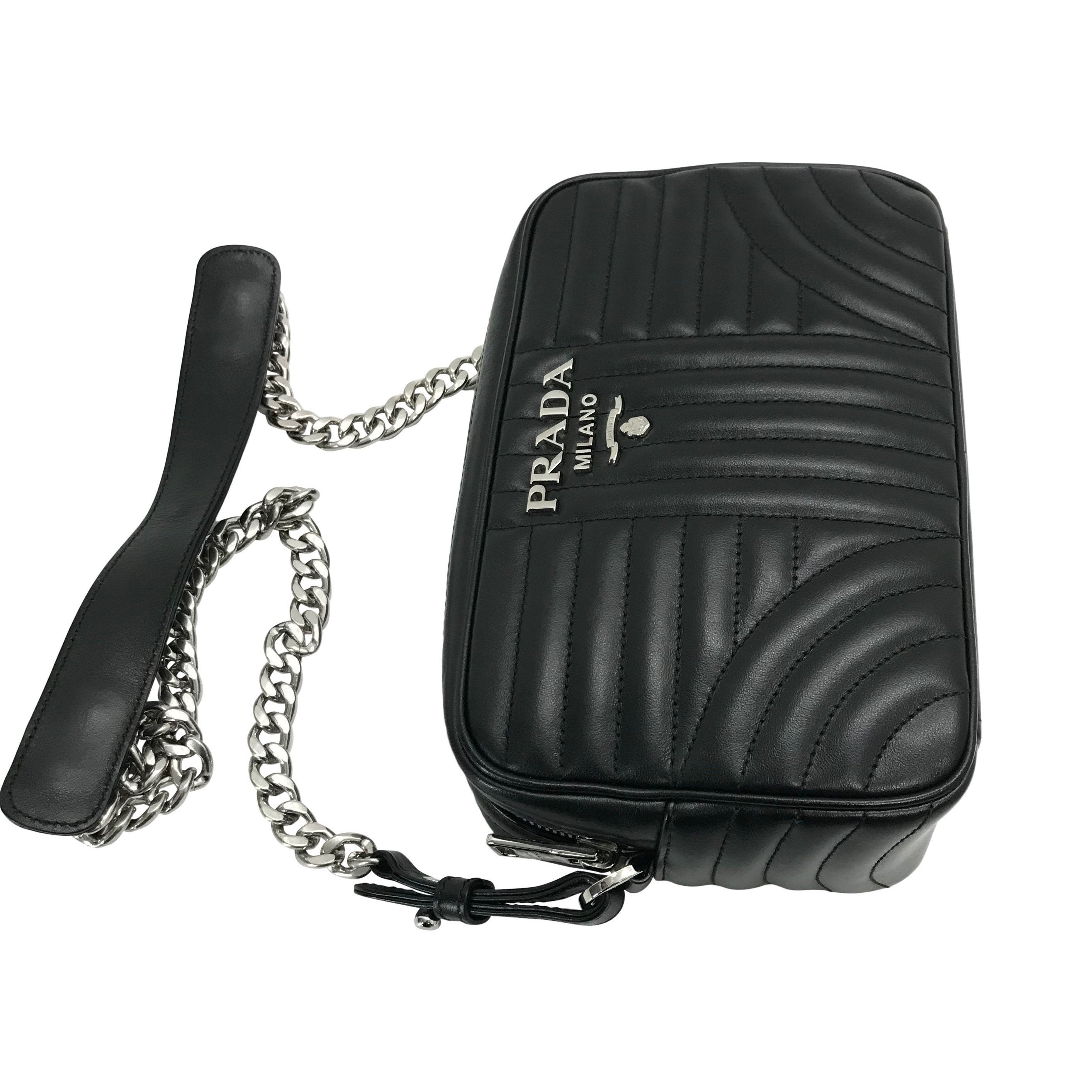 Prada Soft Calf Diagramme Crossbody Bag