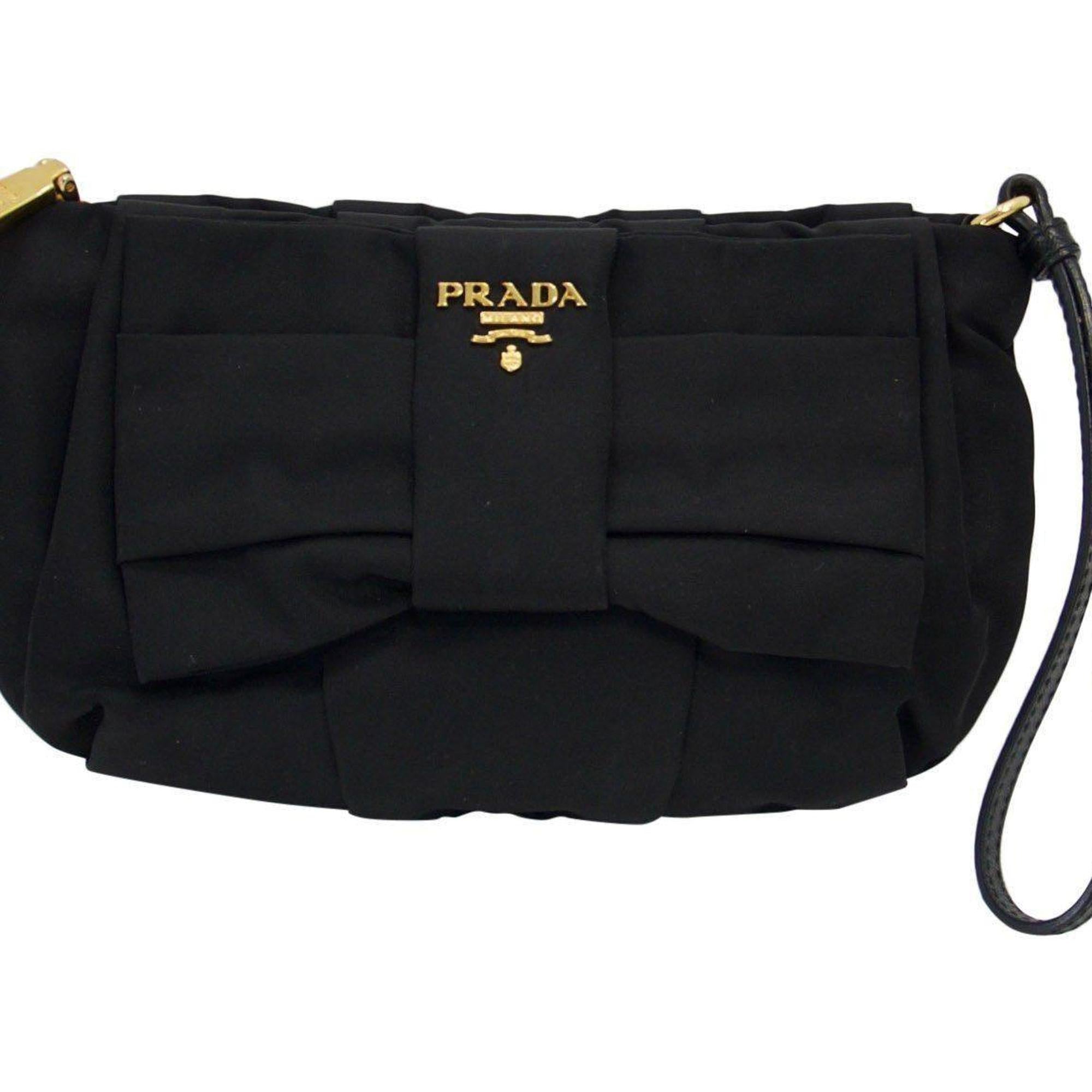 Prada Tessuto Bow Wristlet