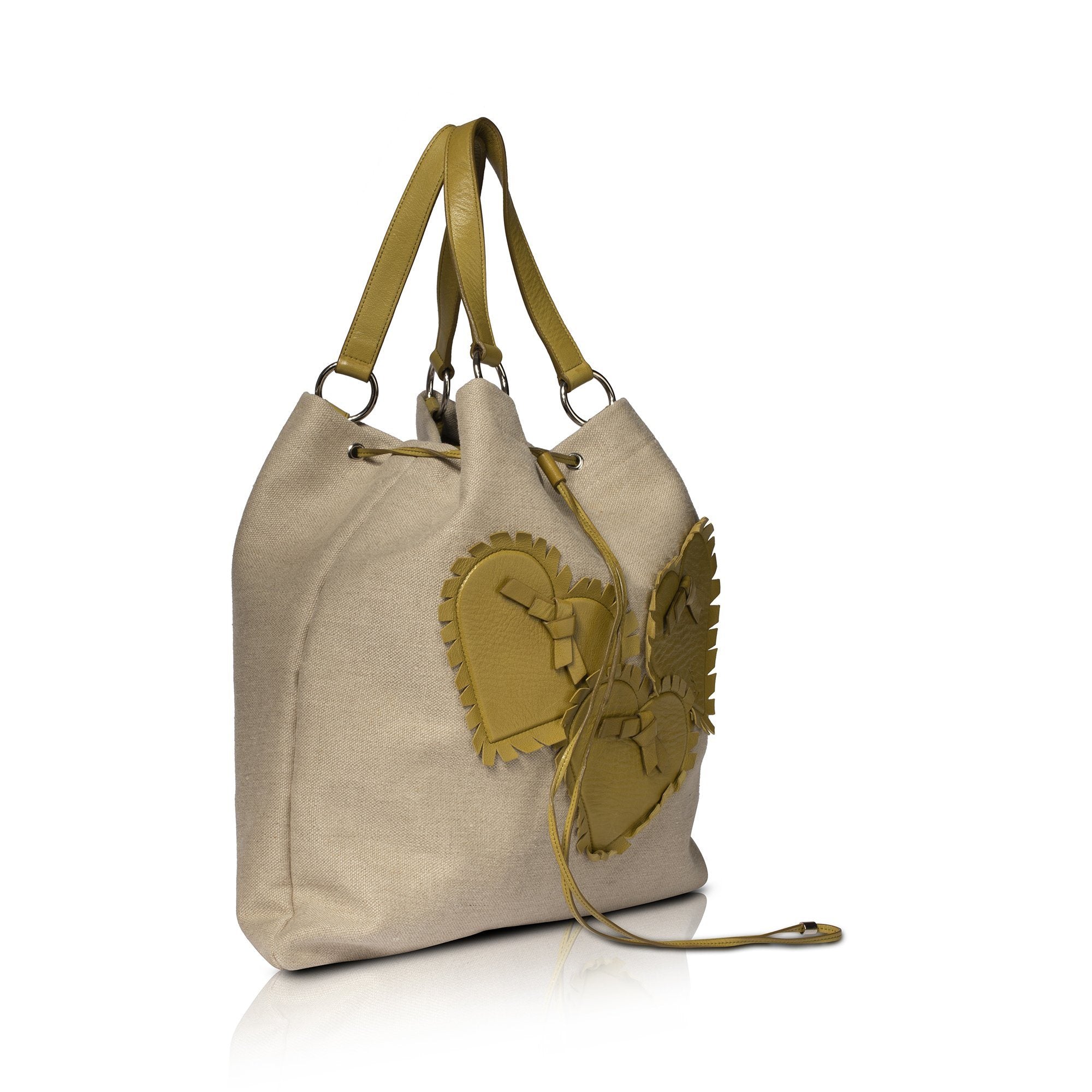 Yves Saint Laurent Large Leather-Trimmed Canvas Tote