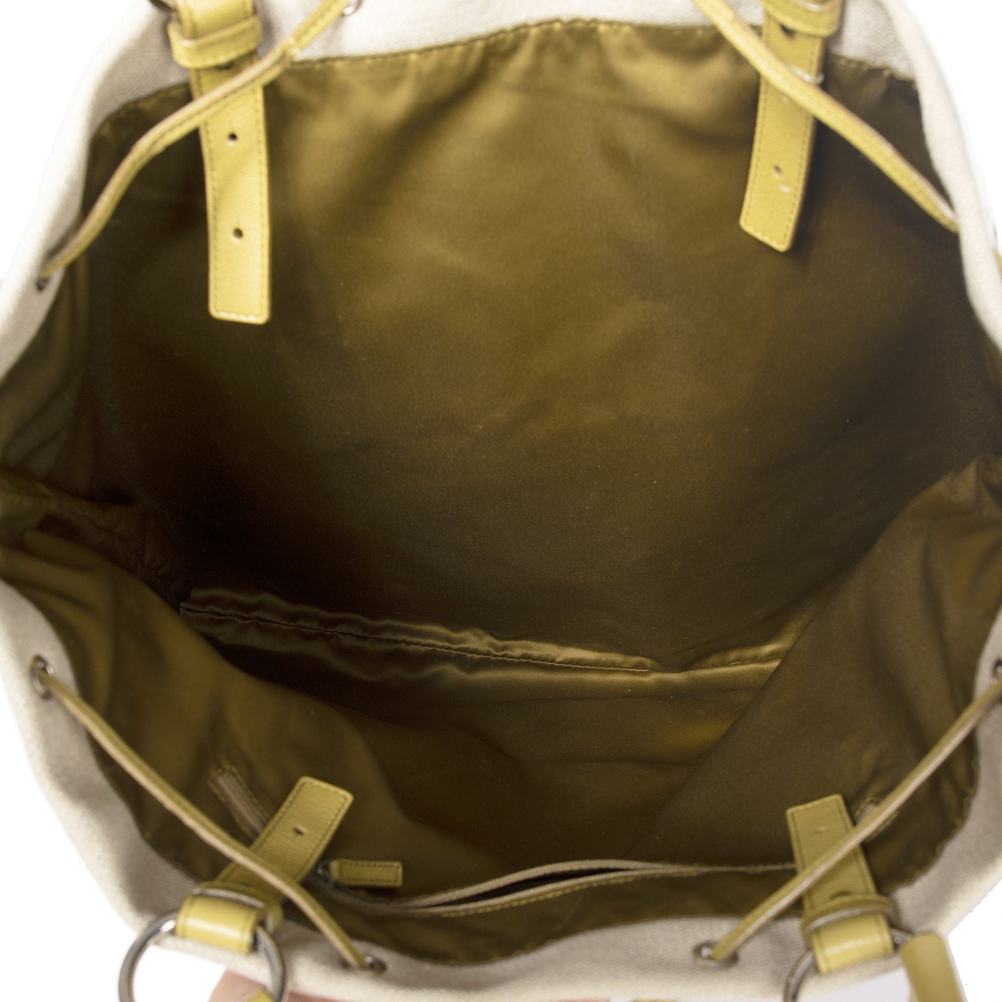 Yves Saint Laurent Large Leather-Trimmed Canvas Tote