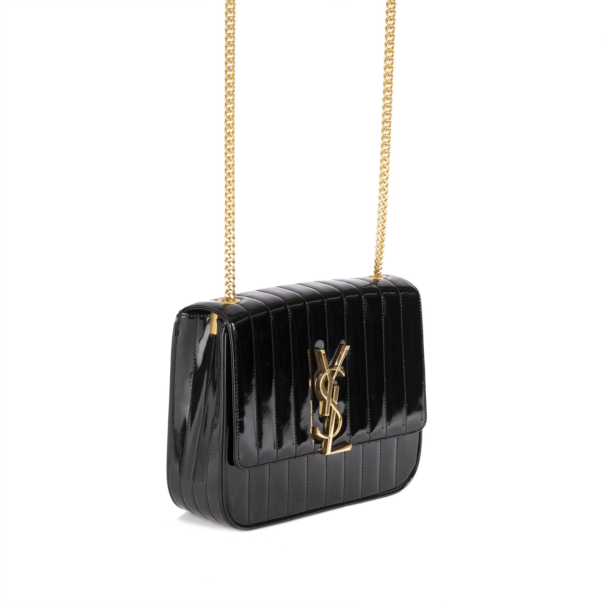 Yves Saint Laurent Large Quilted Monogram Vicky Bag