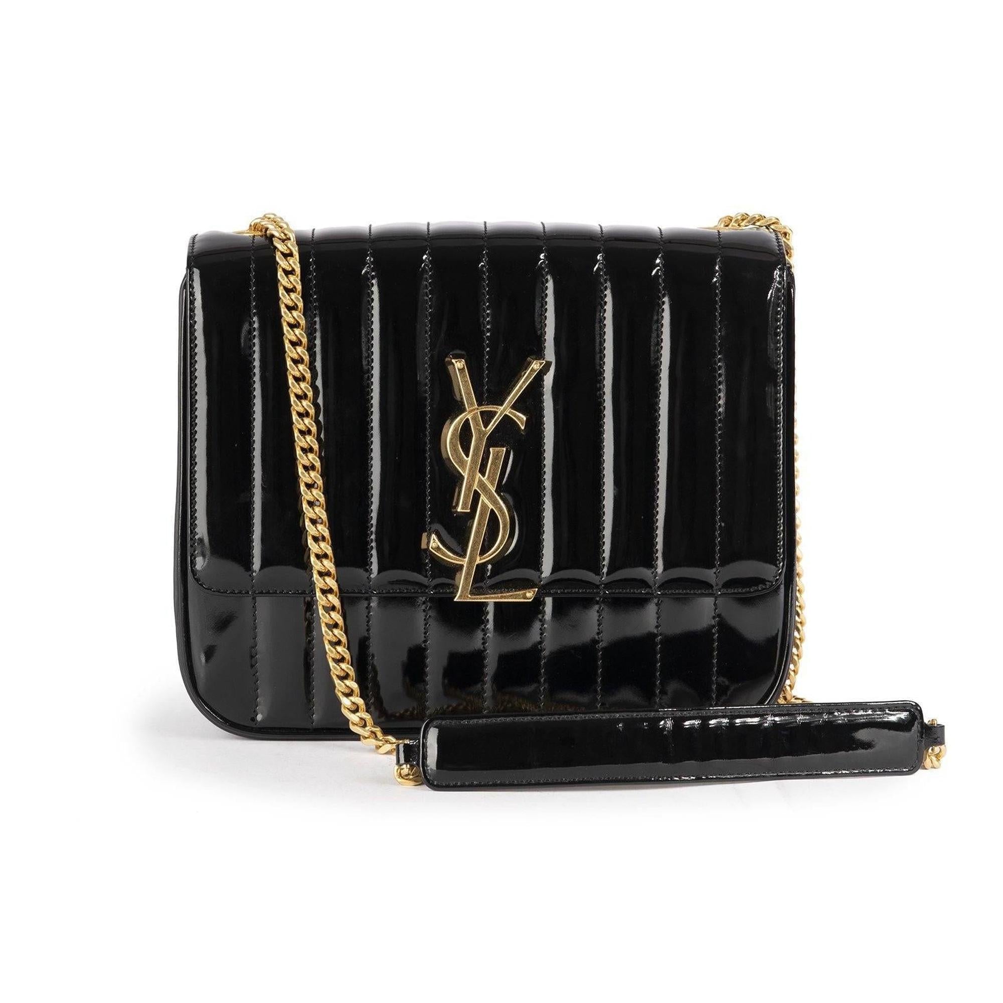 Yves Saint Laurent Large Quilted Monogram Vicky Bag
