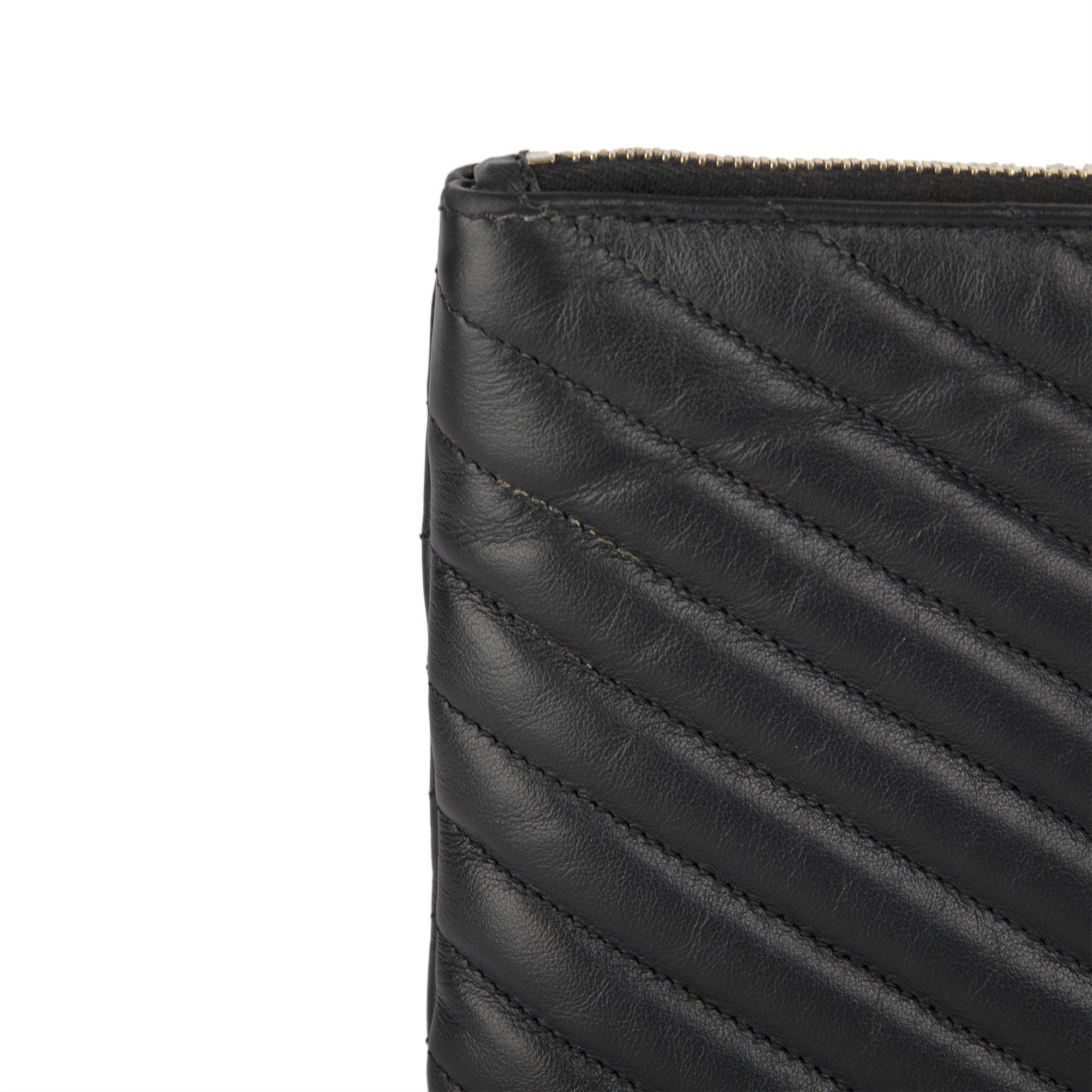 Yves Saint Laurent Matelasse Monogram Wristlet Pouch