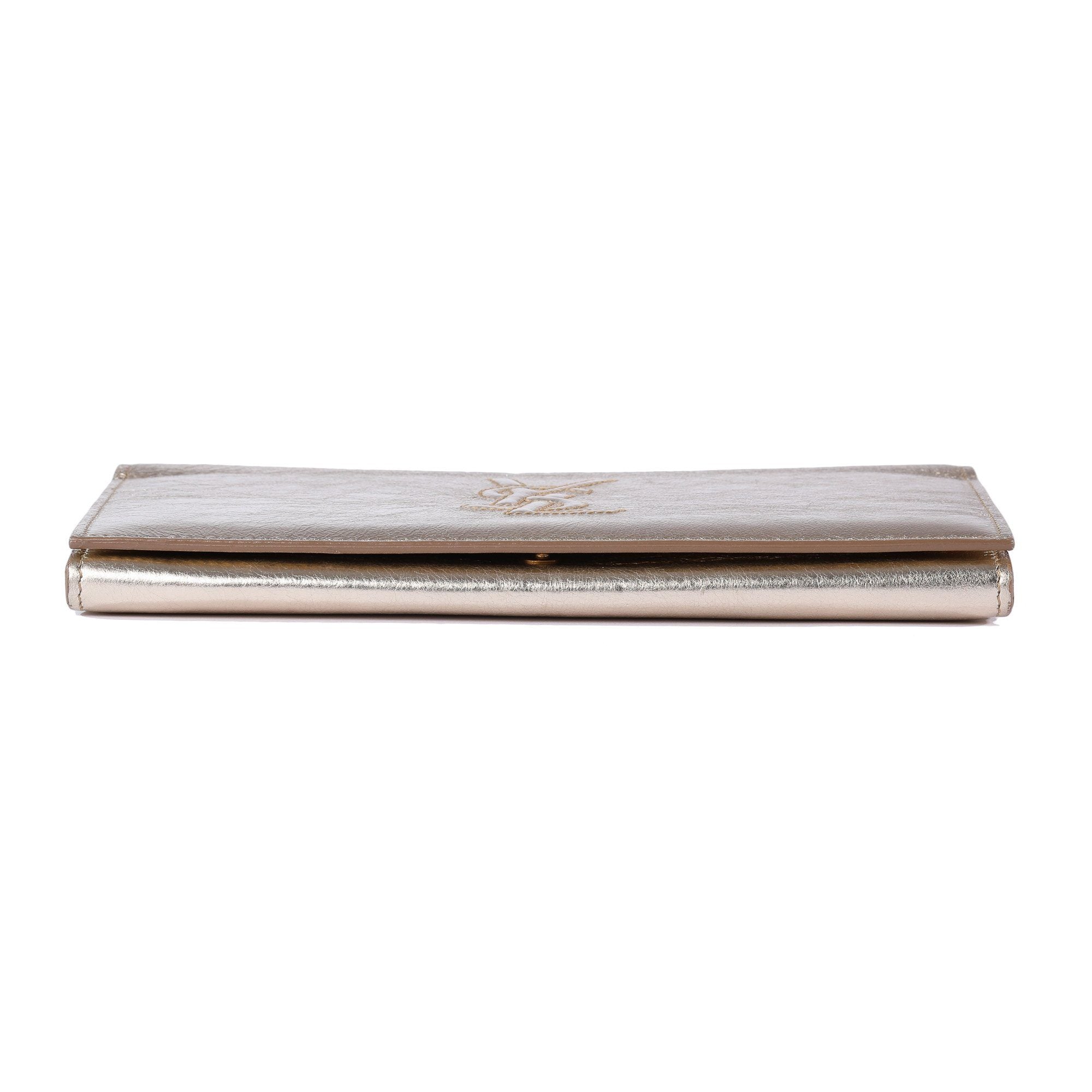 Yves Saint Laurent Metallic Belle Du Jour Chain Wallet