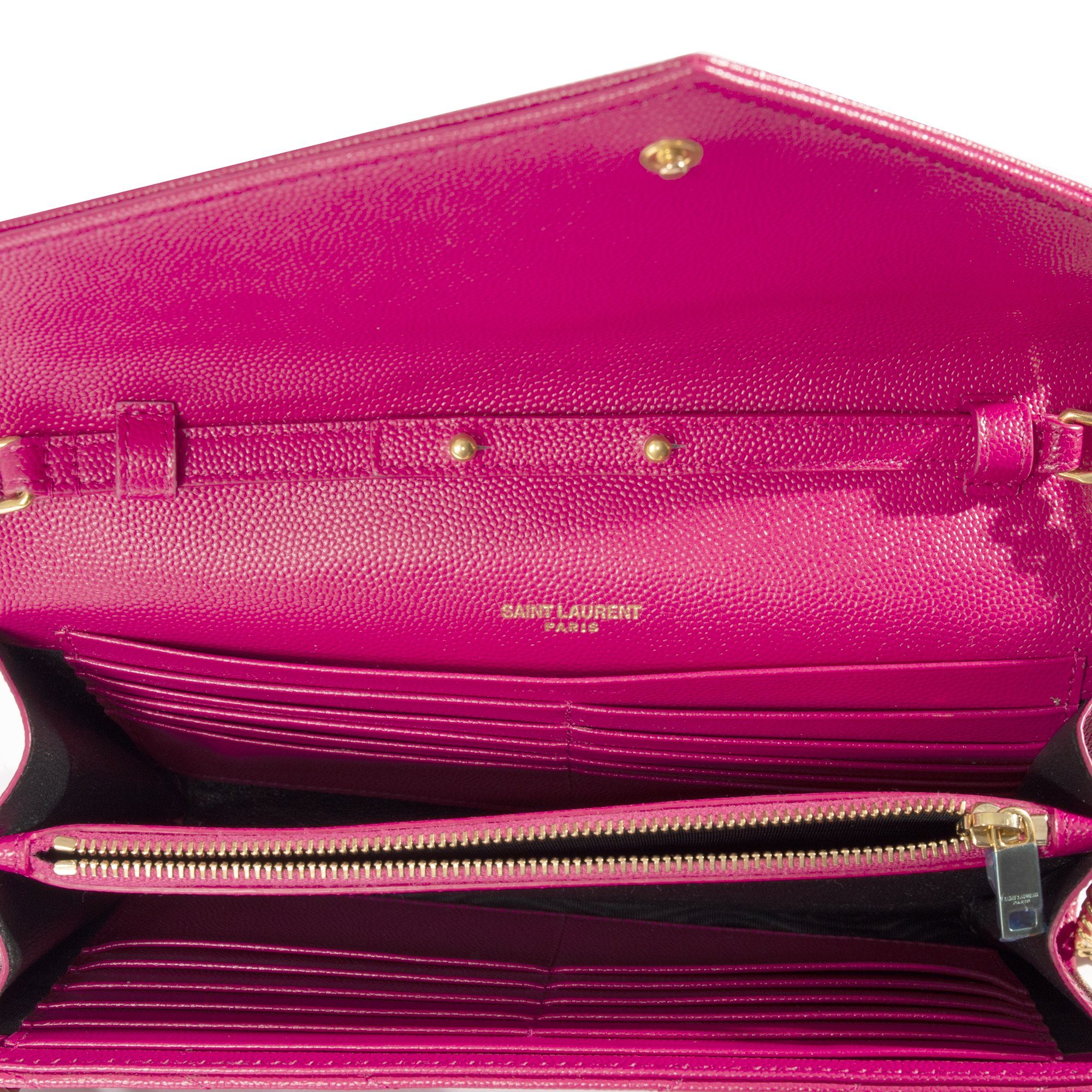 Yves Saint Laurent Monogram Matelasse Chain Wallet